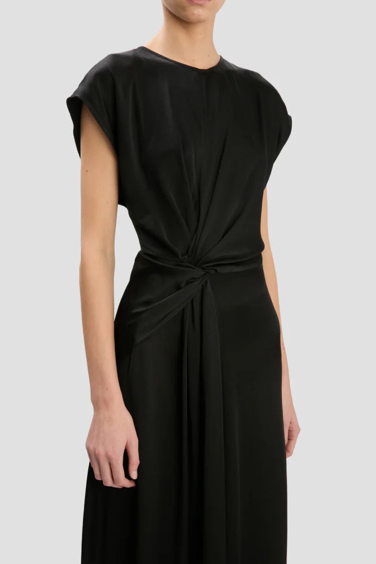 Victoria Beckham Aria Midi Dress - Black