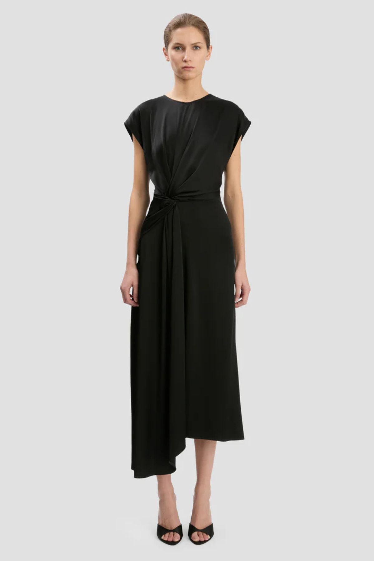 Victoria Beckham Aria Midi Dress - Black