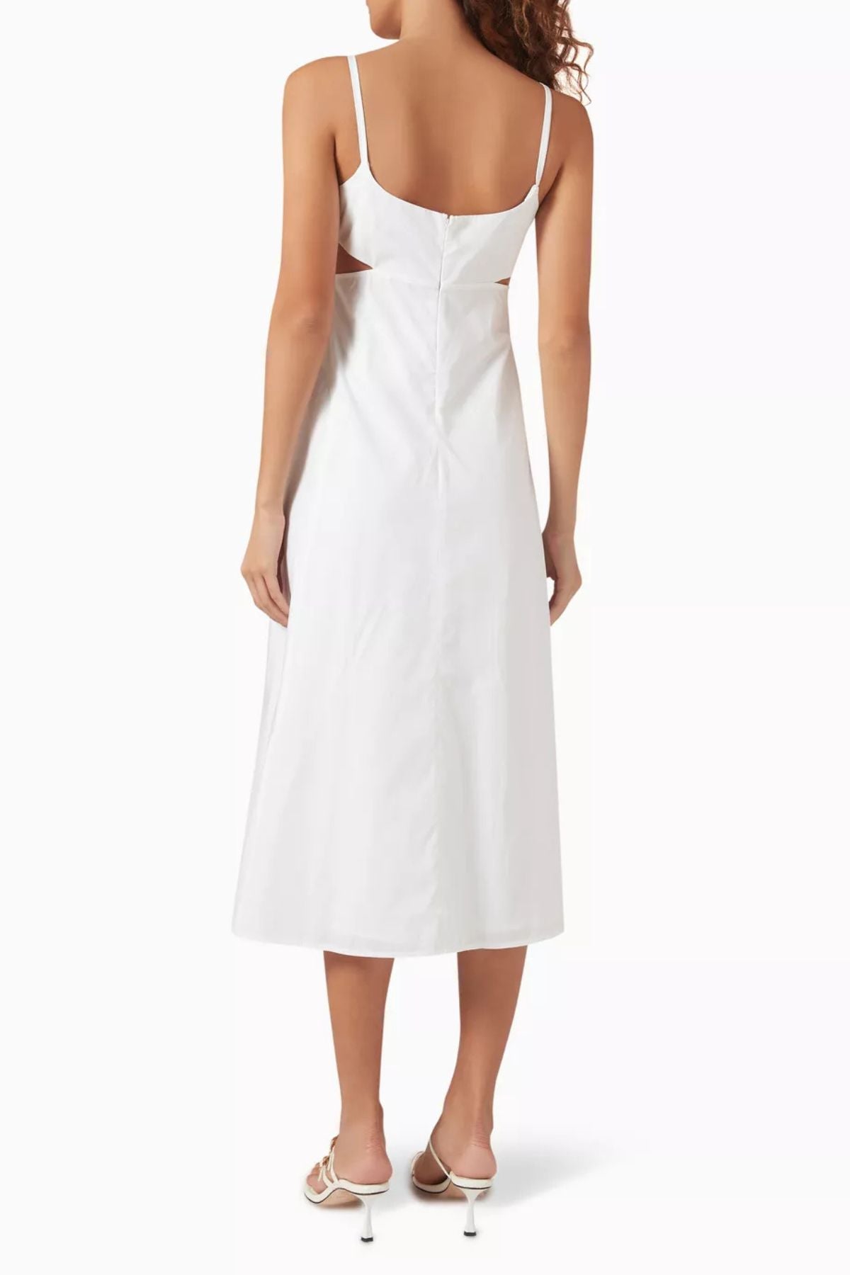 Victoria Beckham Cotton Cami Midi Dress - White