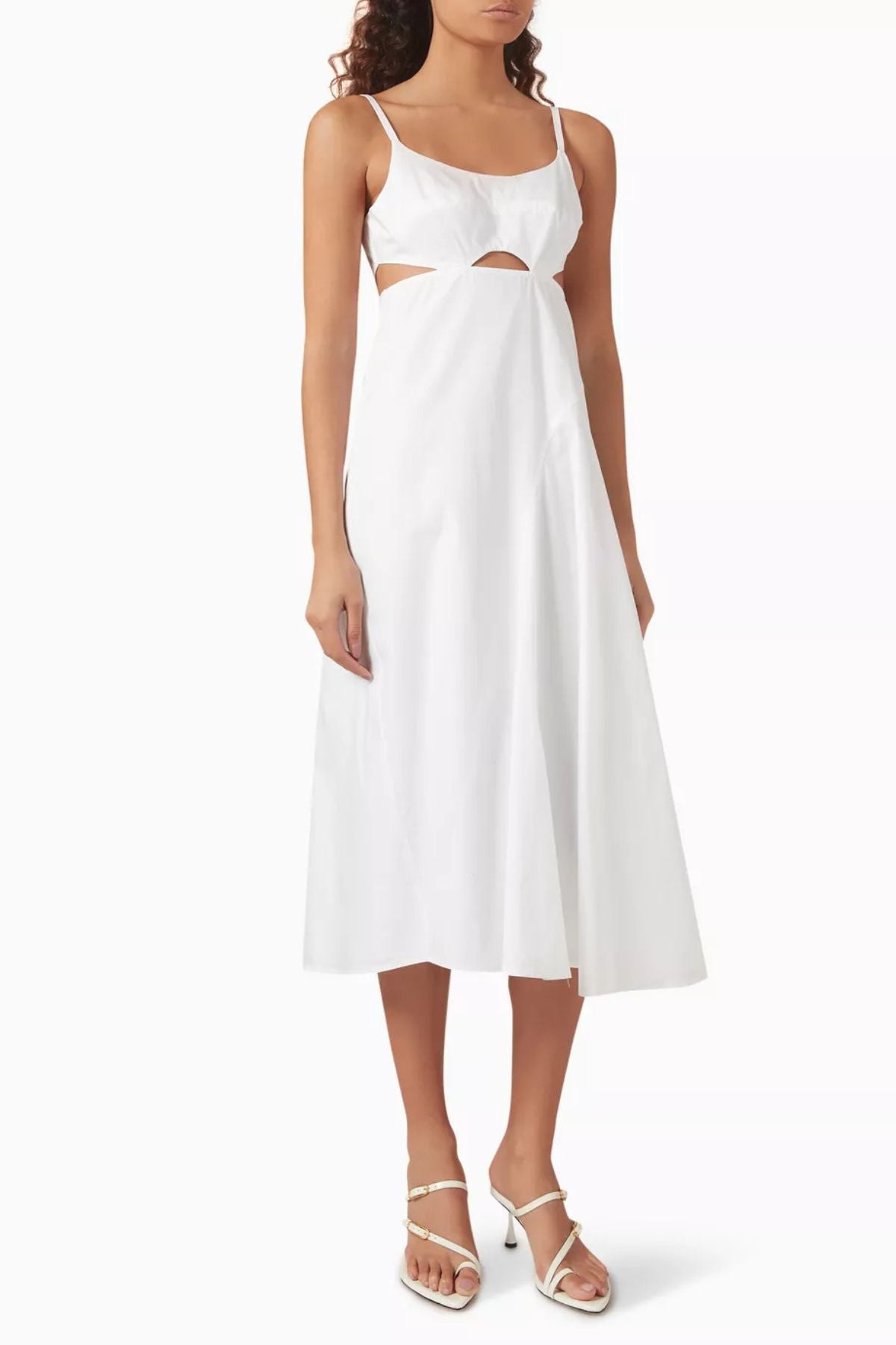 Victoria Beckham Cotton Cami Midi Dress - White