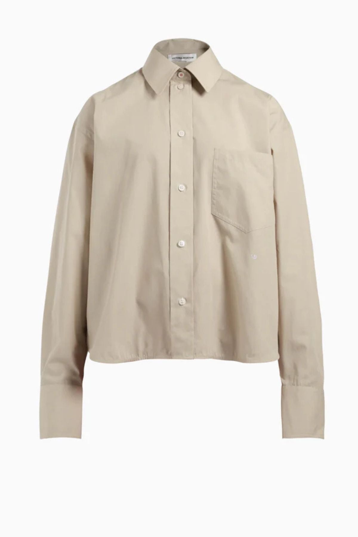 Victoria Beckham Cropped Shirt - Pumice