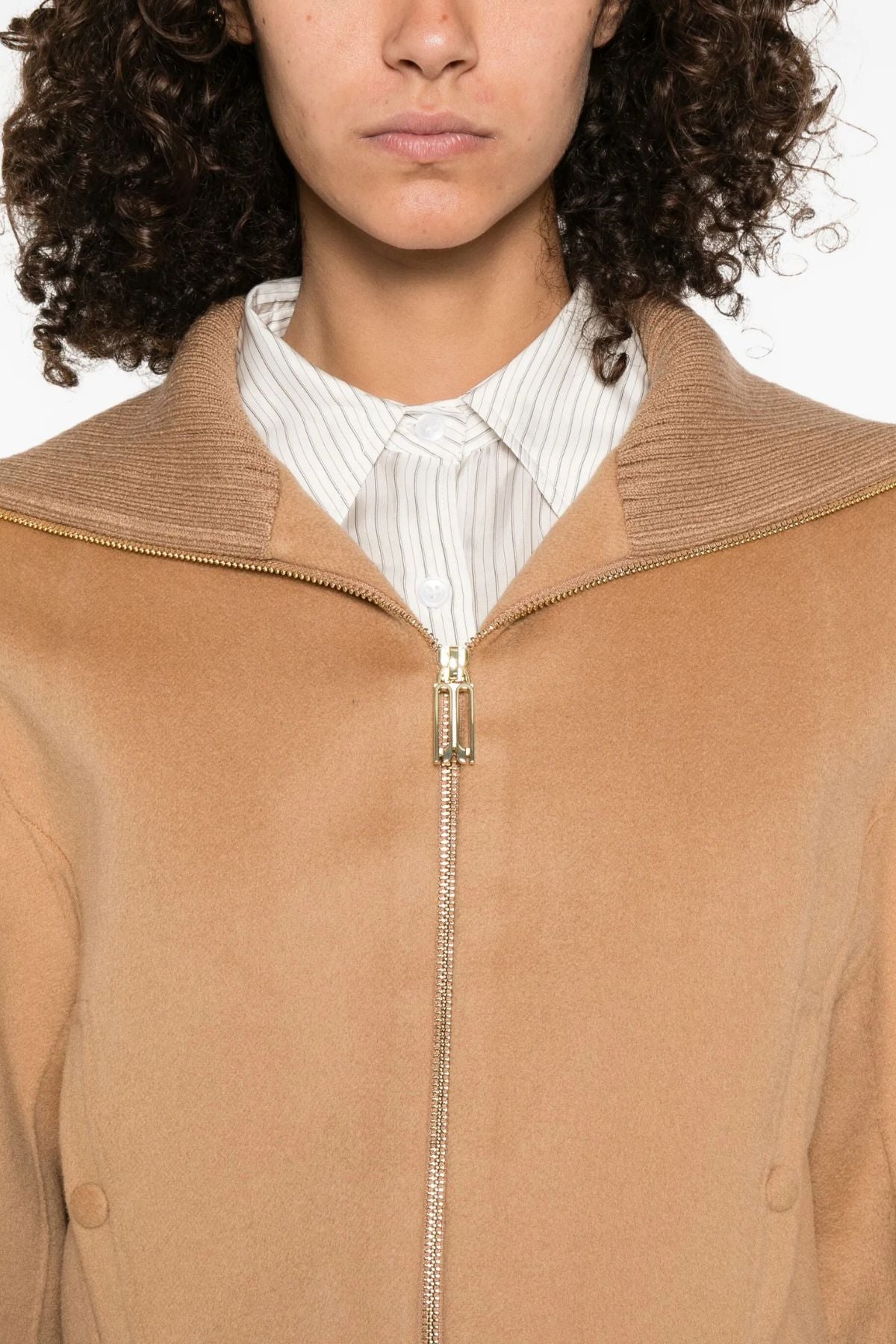 Victoria Beckham Double Faced Bomber Jacket - Camel