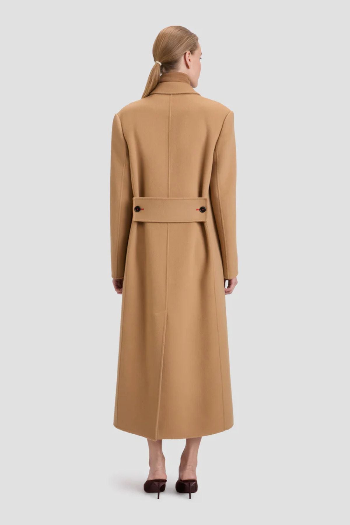 Victoria Beckham Double Faced Overcoat - Camel