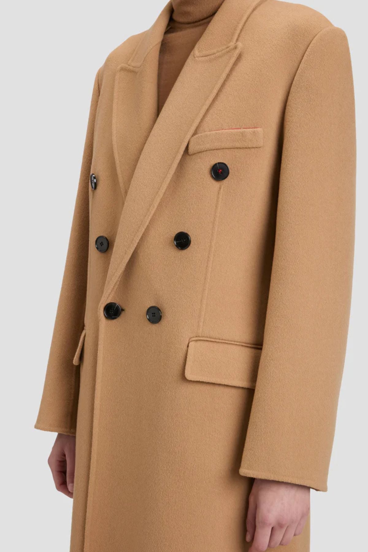 Victoria Beckham Double Faced Overcoat - Camel
