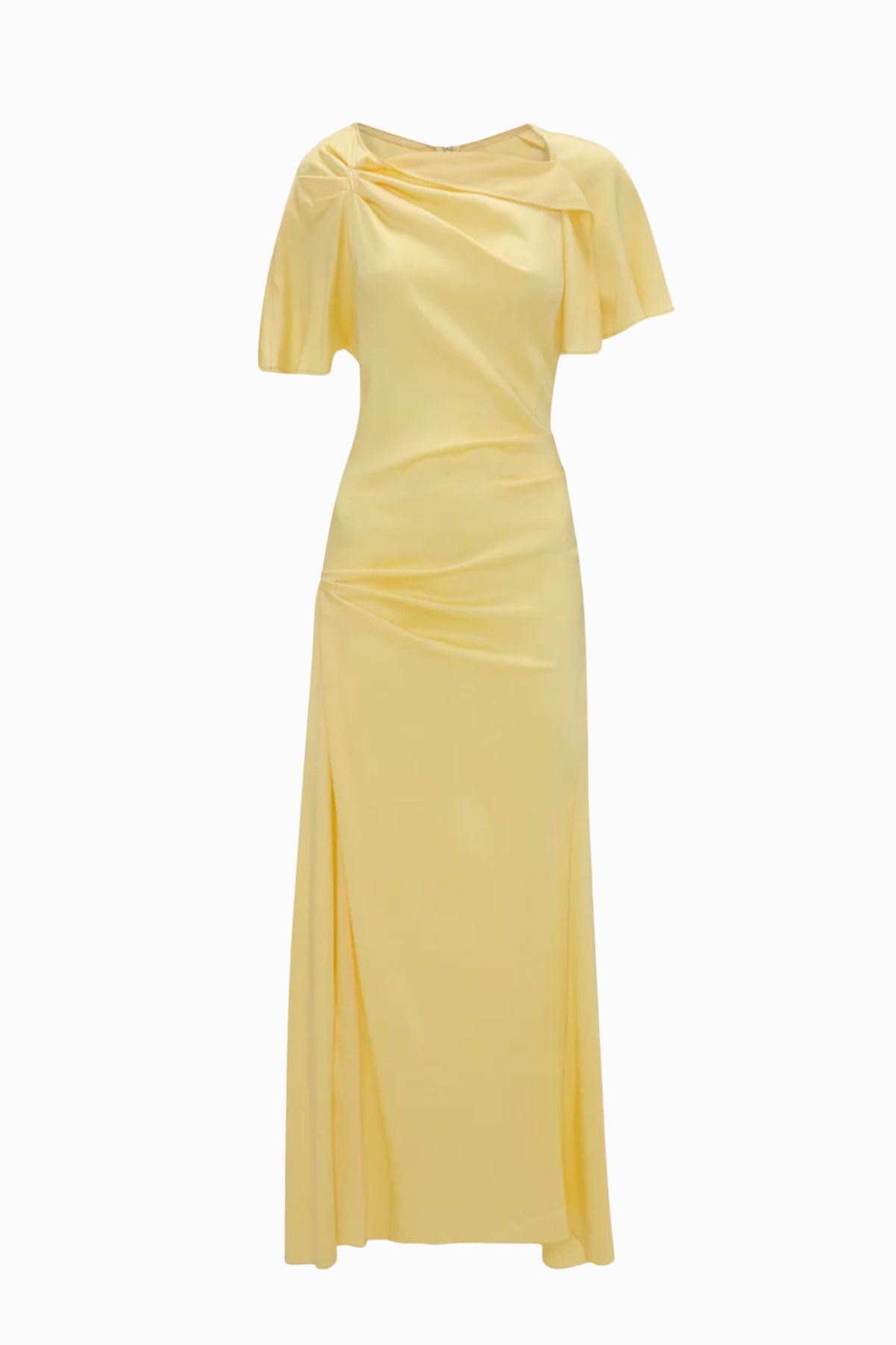 Victoria Beckham Draped Cap Sleeve Dress - Daffodil Yellow