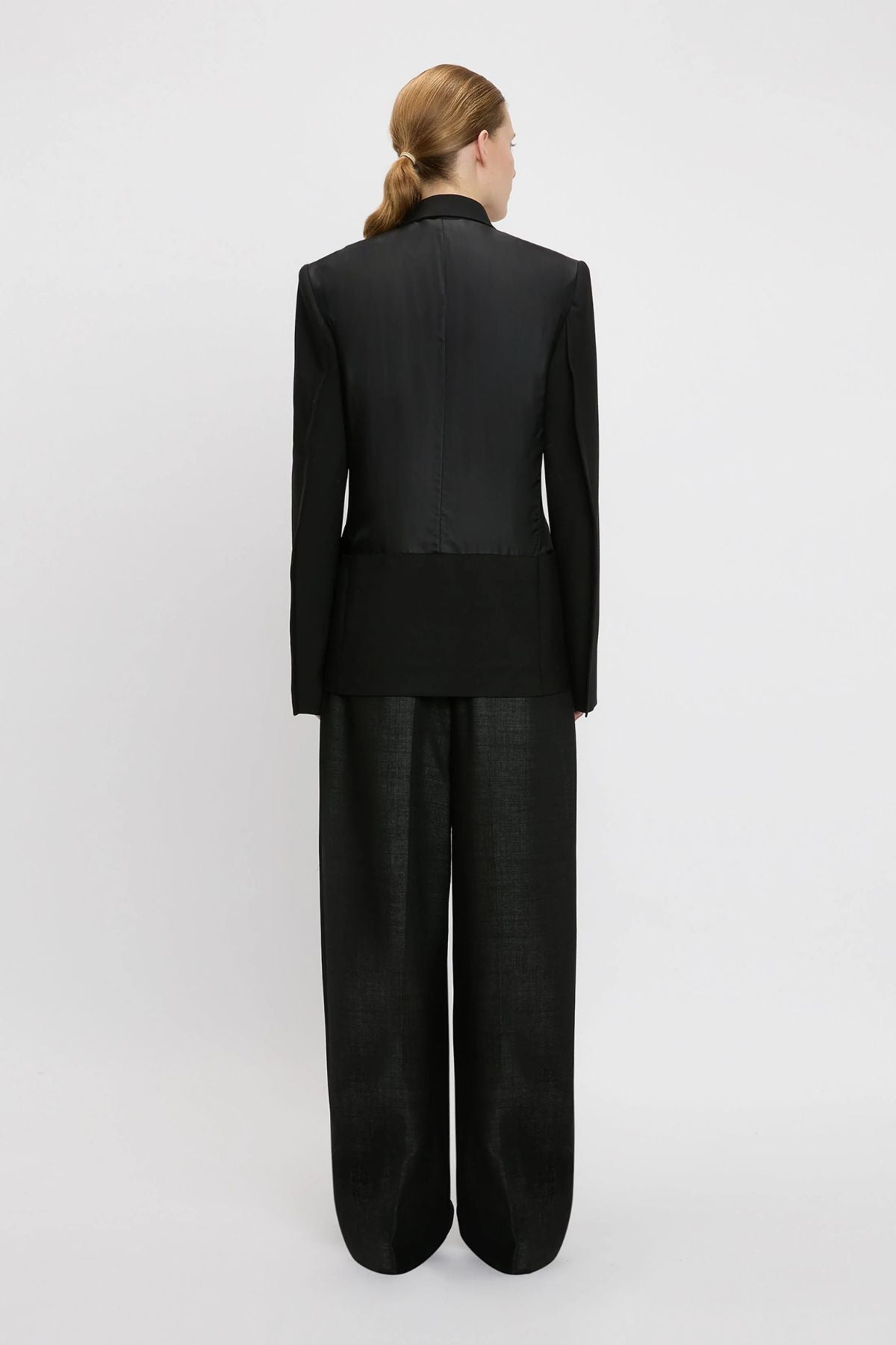 Victoria Beckham Fluid Detail Blazer - Black
