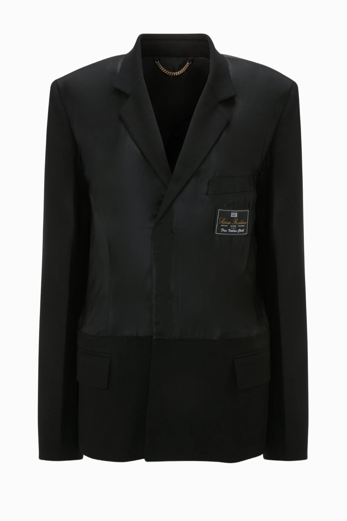 Victoria Beckham Fluid Detail Blazer - Black