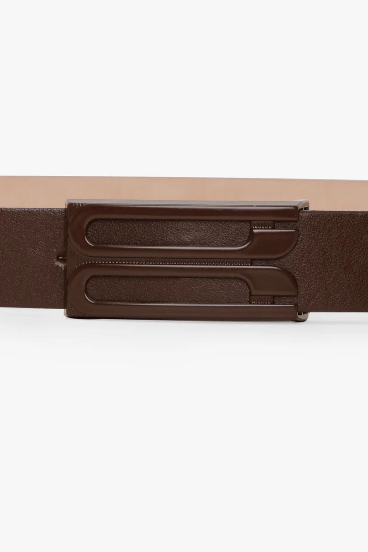 Victoria Beckham Frame Tonal Belt - Dark Brown