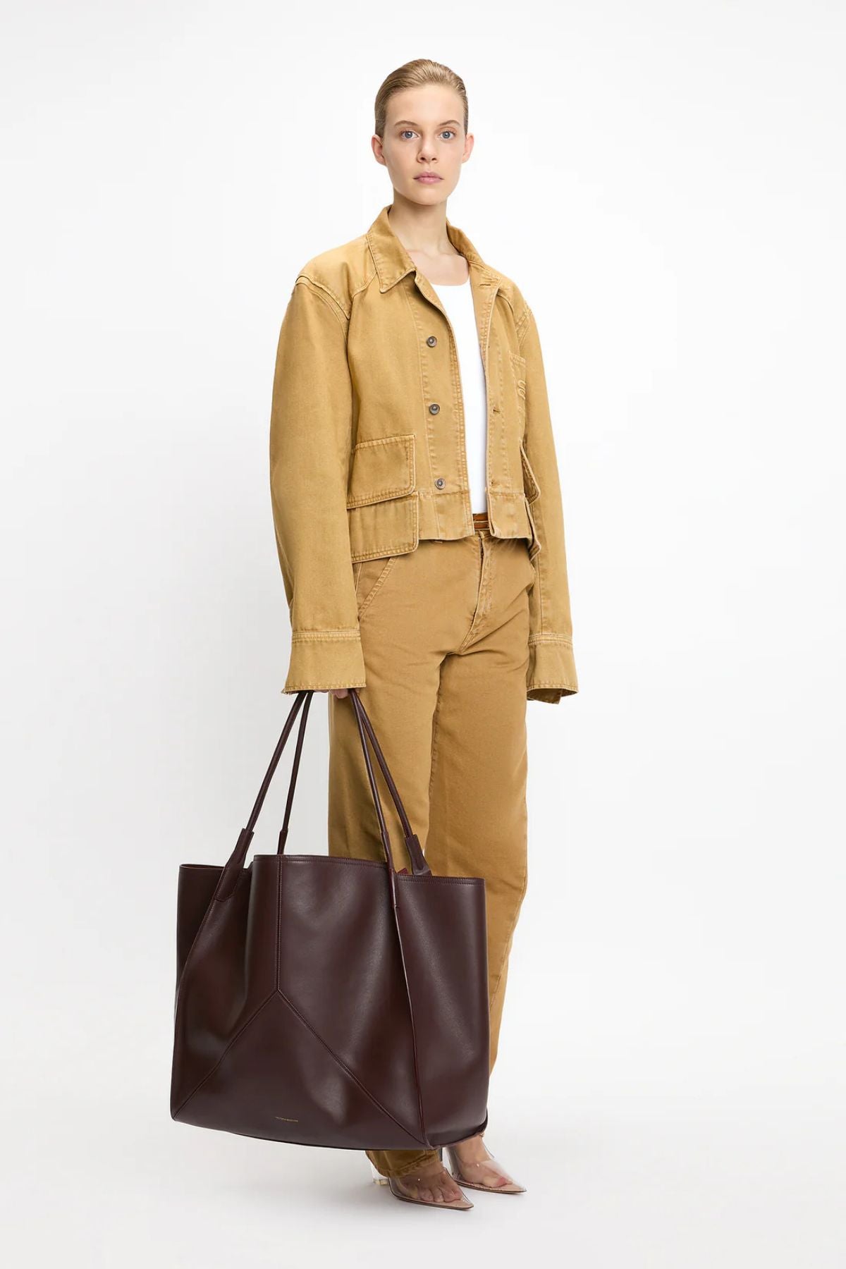 Victoria Beckham XL Victoria Tote - Burgundy