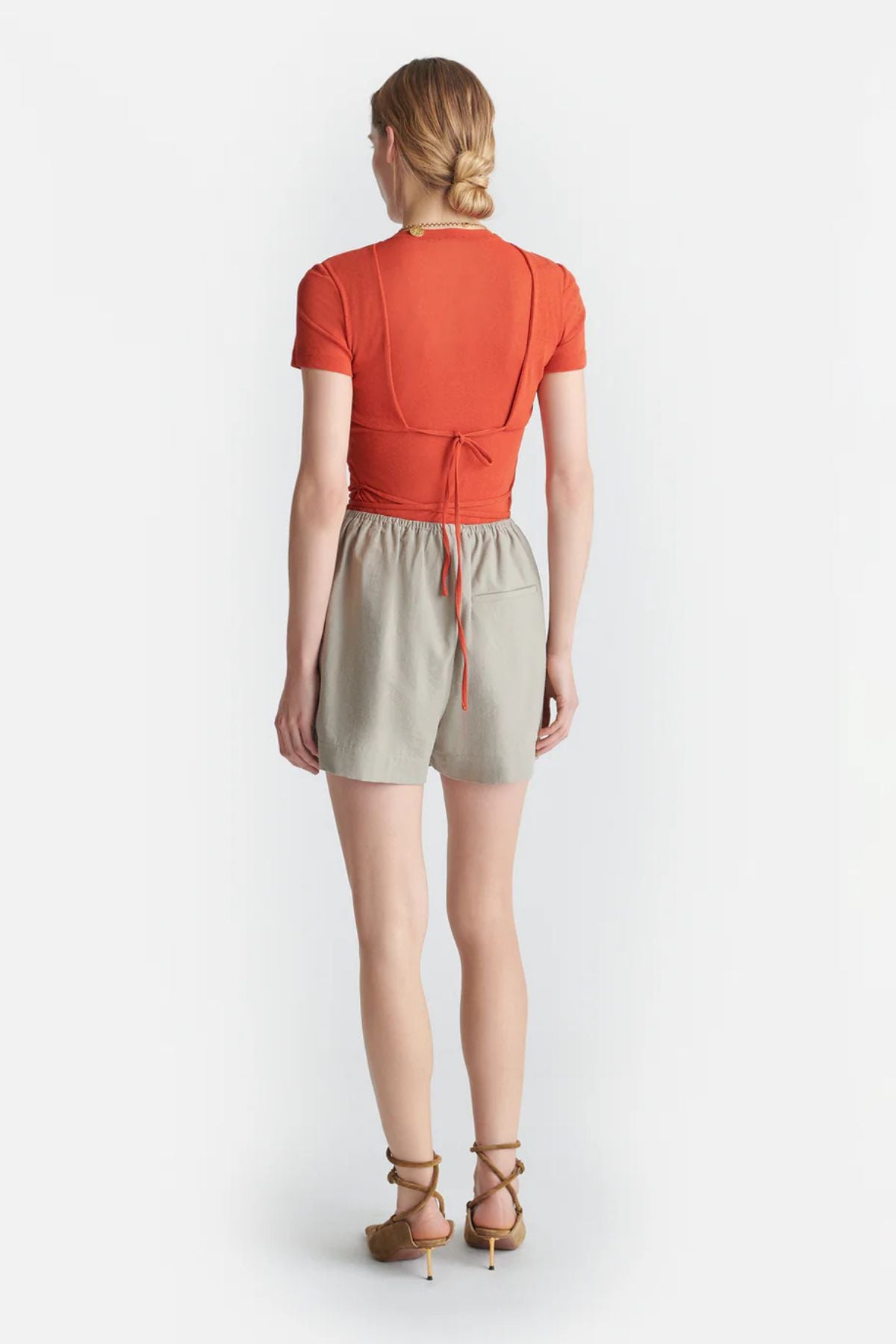 Nanushka Liema Top - Red Orange