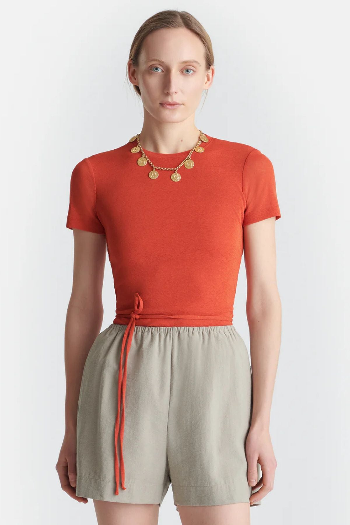 Nanushka Liema Top - Red Orange