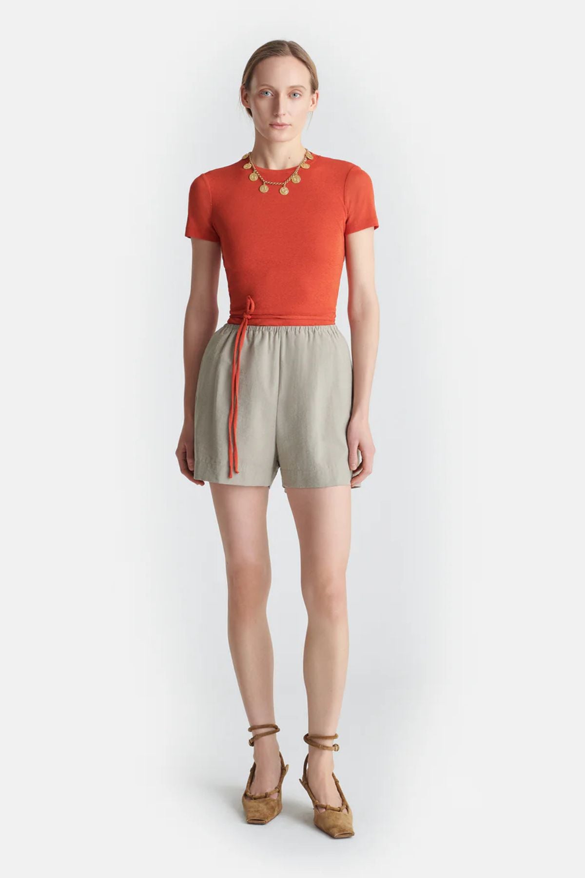Nanushka Liema Top - Red Orange