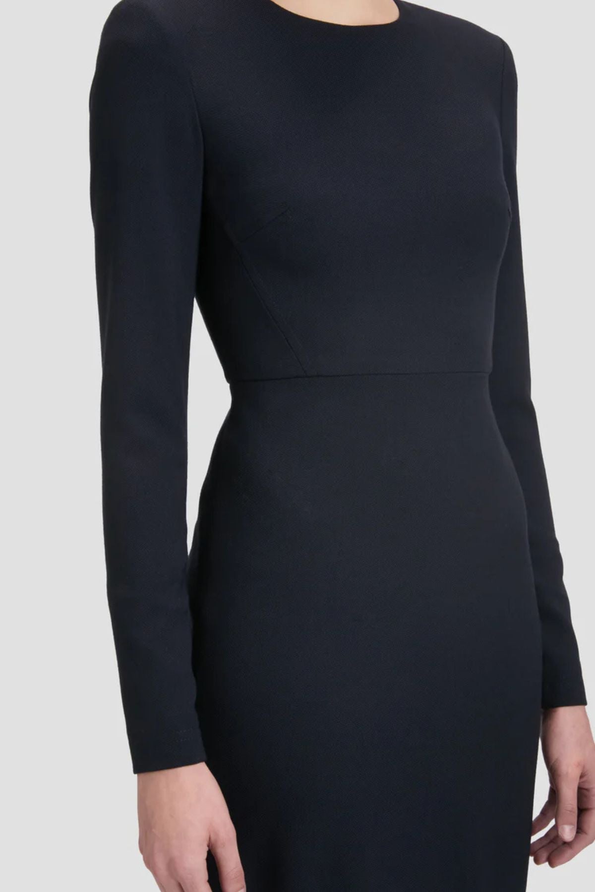Victoria Beckham LS Fitted Dress - Navy