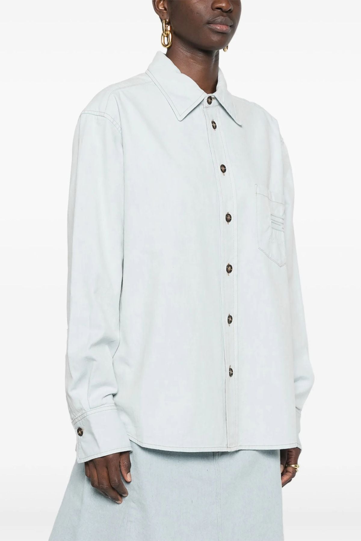 Victoria Beckham Men's Shirt - Light Azul
