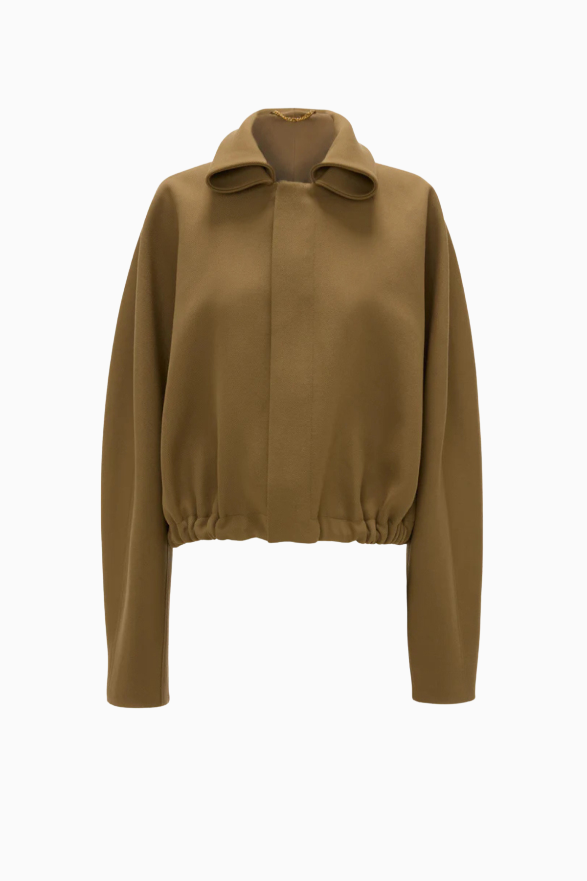 Victoria Beckham Oversized Roll Neck Bomber - Dark Camel