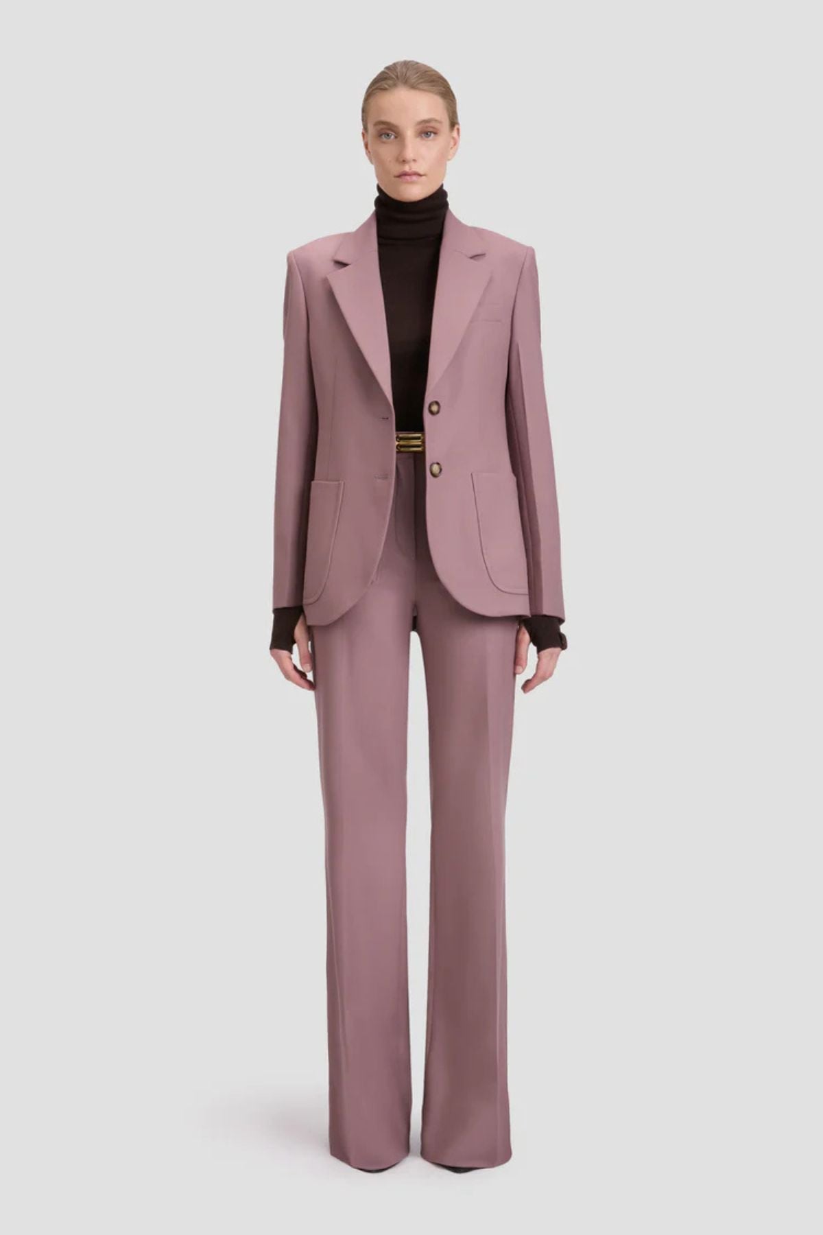 Victoria Beckham Patch Pocket Blazer - Mauve