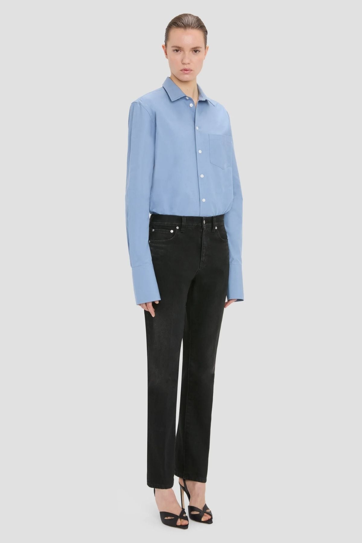 Victoria Beckham Perry Shirt - Ocean Mist