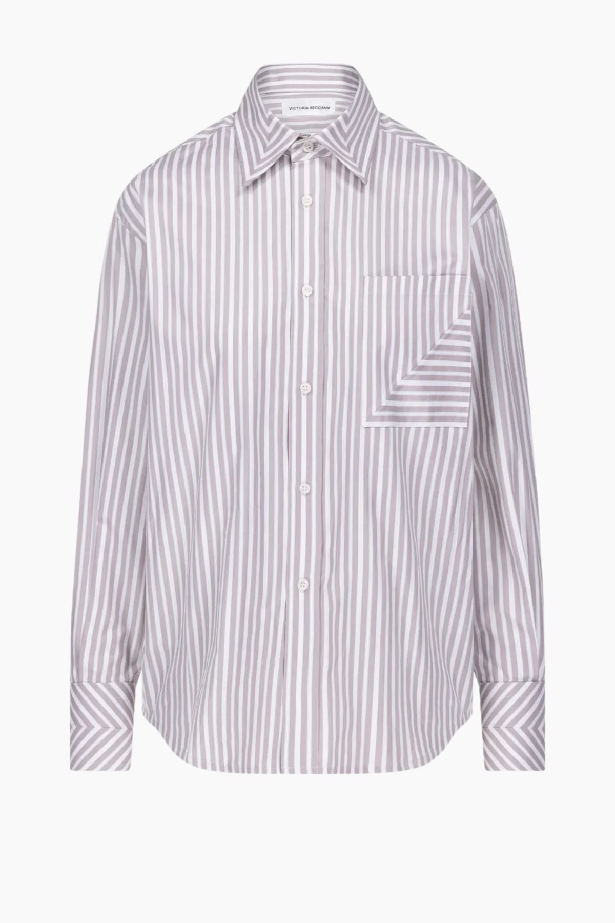 Victoria Beckham Pocket Detail Shirt - Lavender Grey