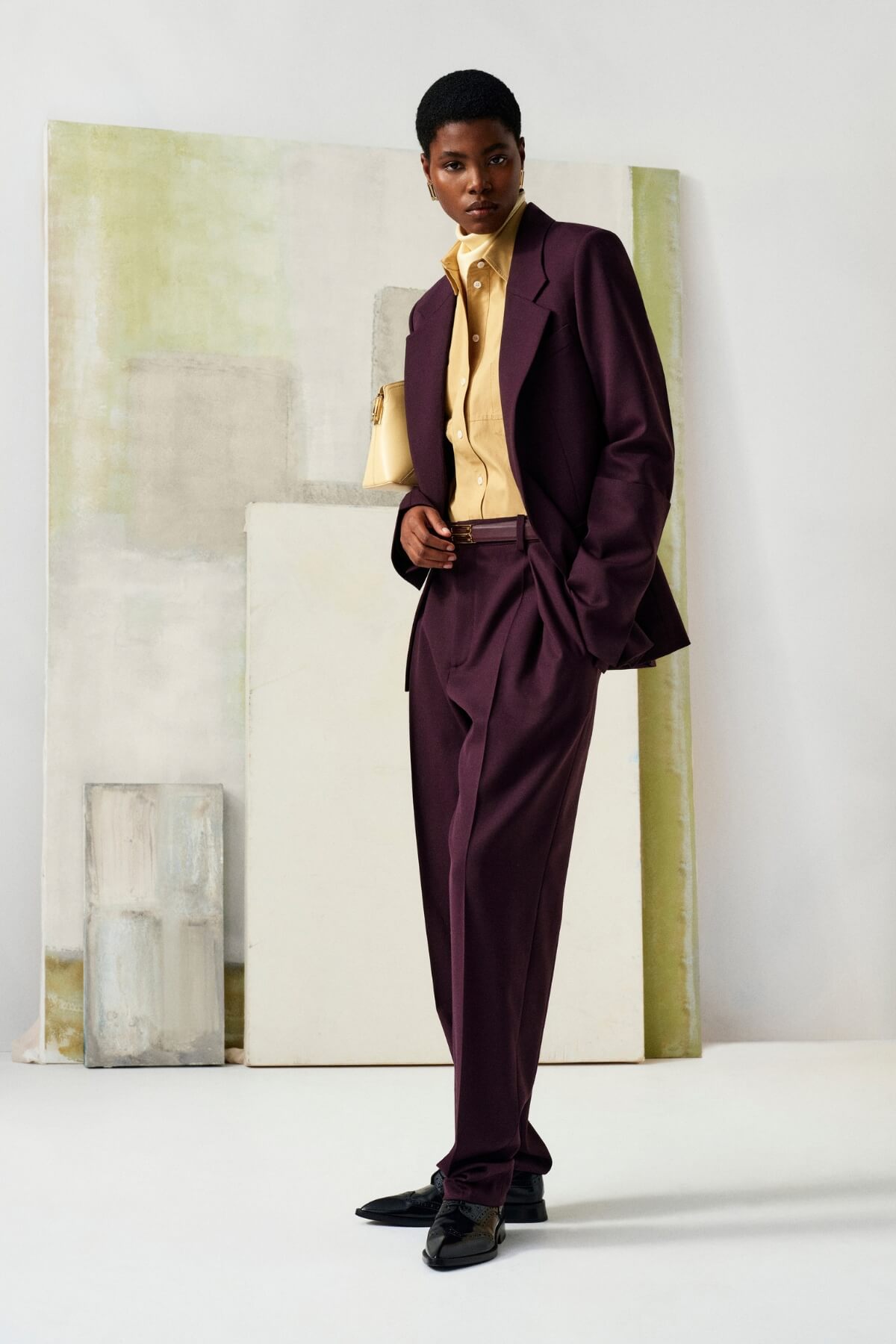 Victoria Beckham Pre Fall 2024 Burgundy Suit