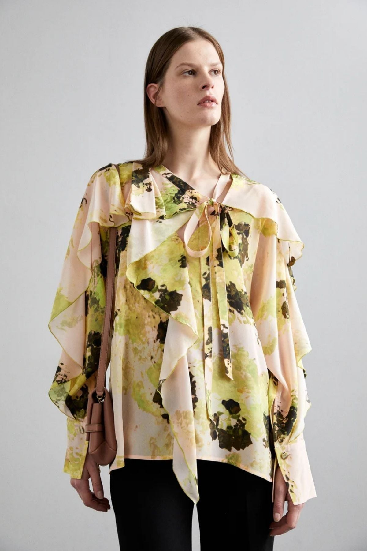 Victoria Beckham Romantic Blouse - Peach/ Lime