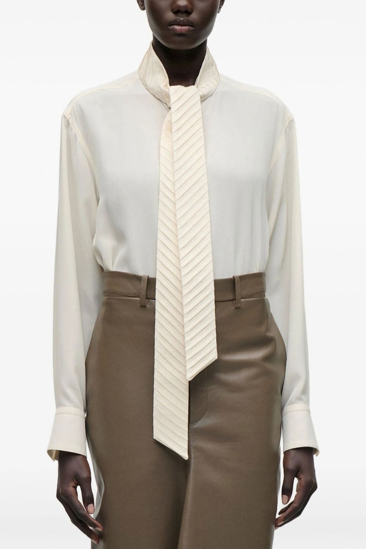 Victoria Beckham Scarf Detail Blouse - Ivory