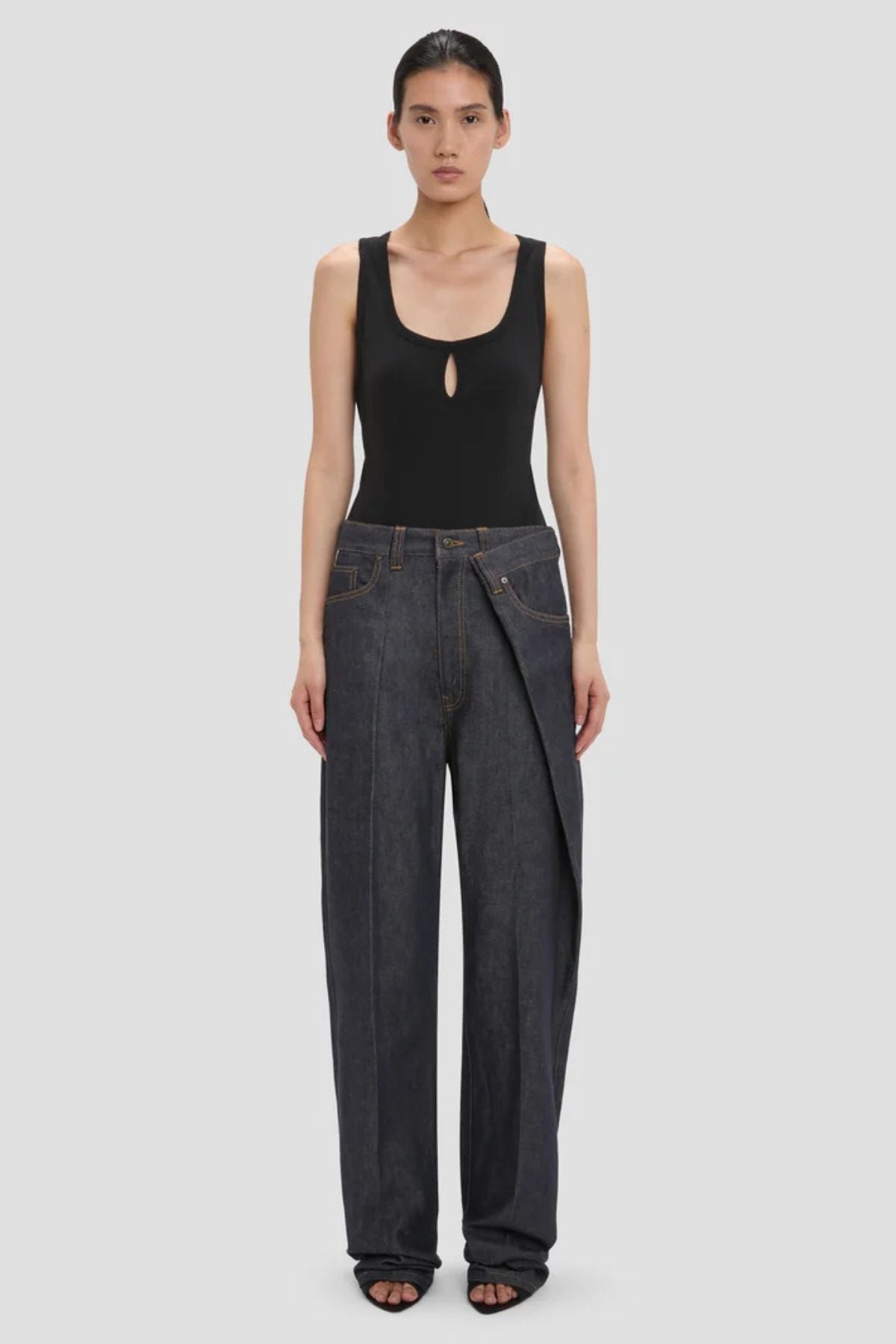 Victoria Beckham Split Tank Top - Black