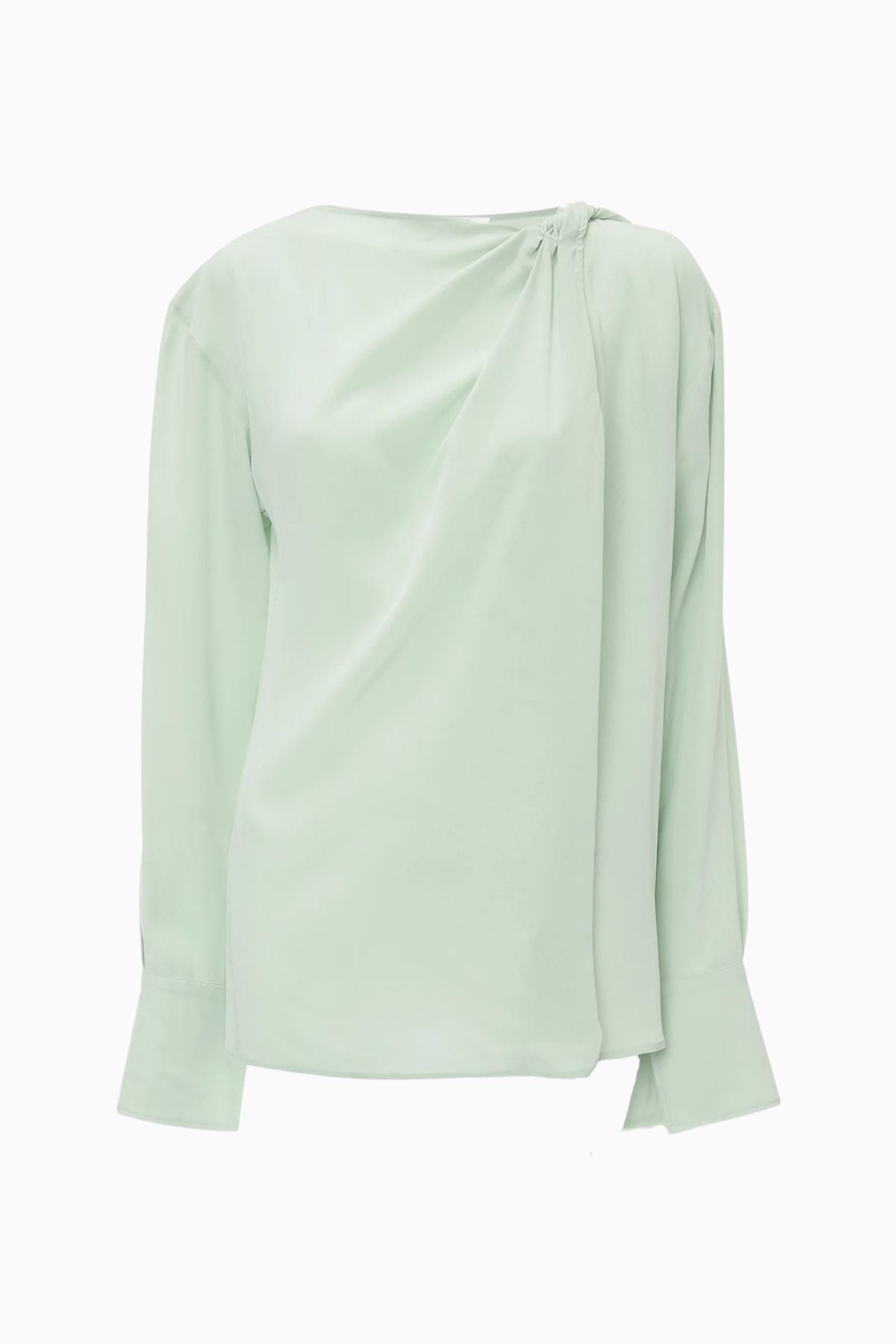 Victoria Beckham Twist Detail Scarf Top - Jade