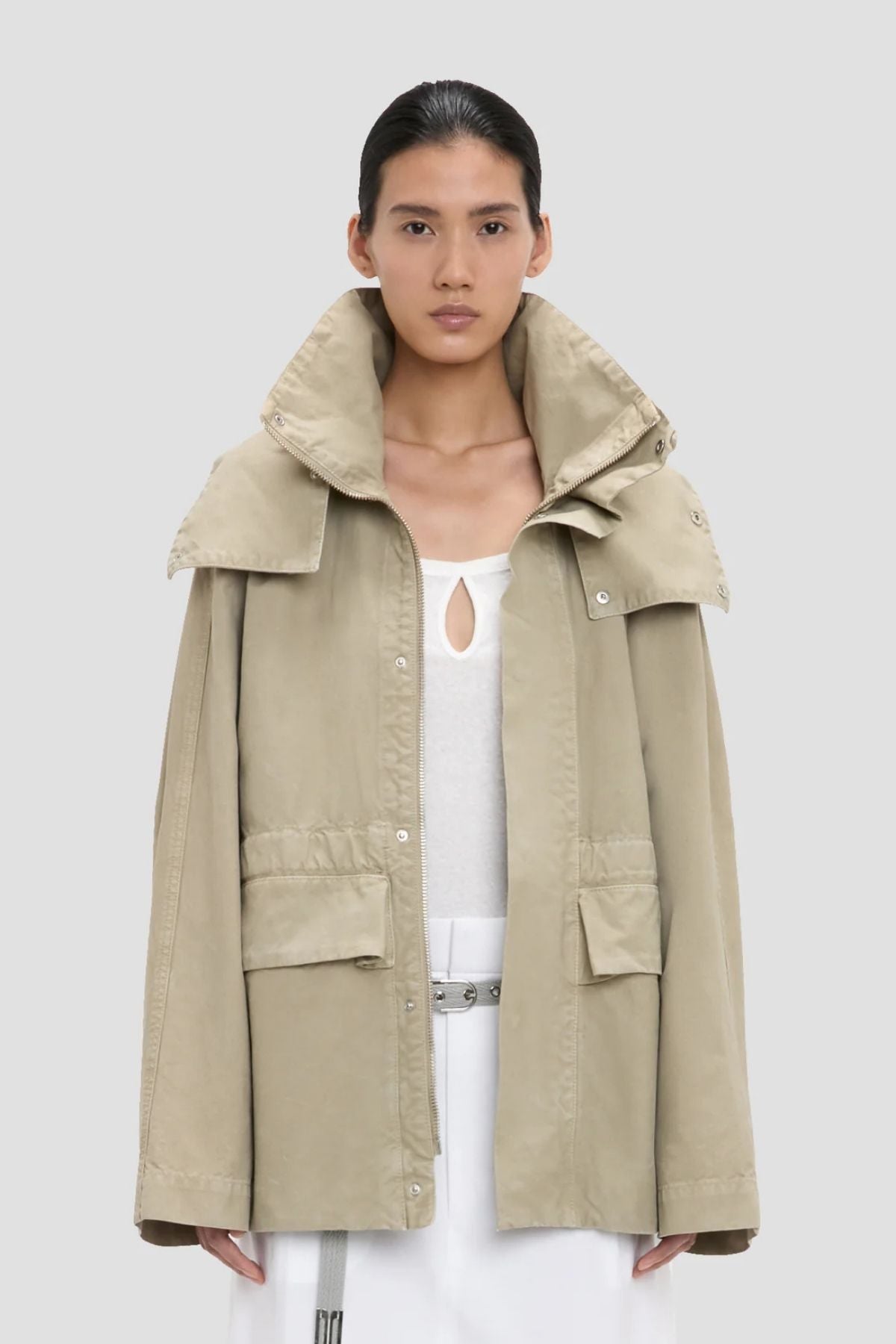 Victoria Beckham Utility Jacket - Stone Grey