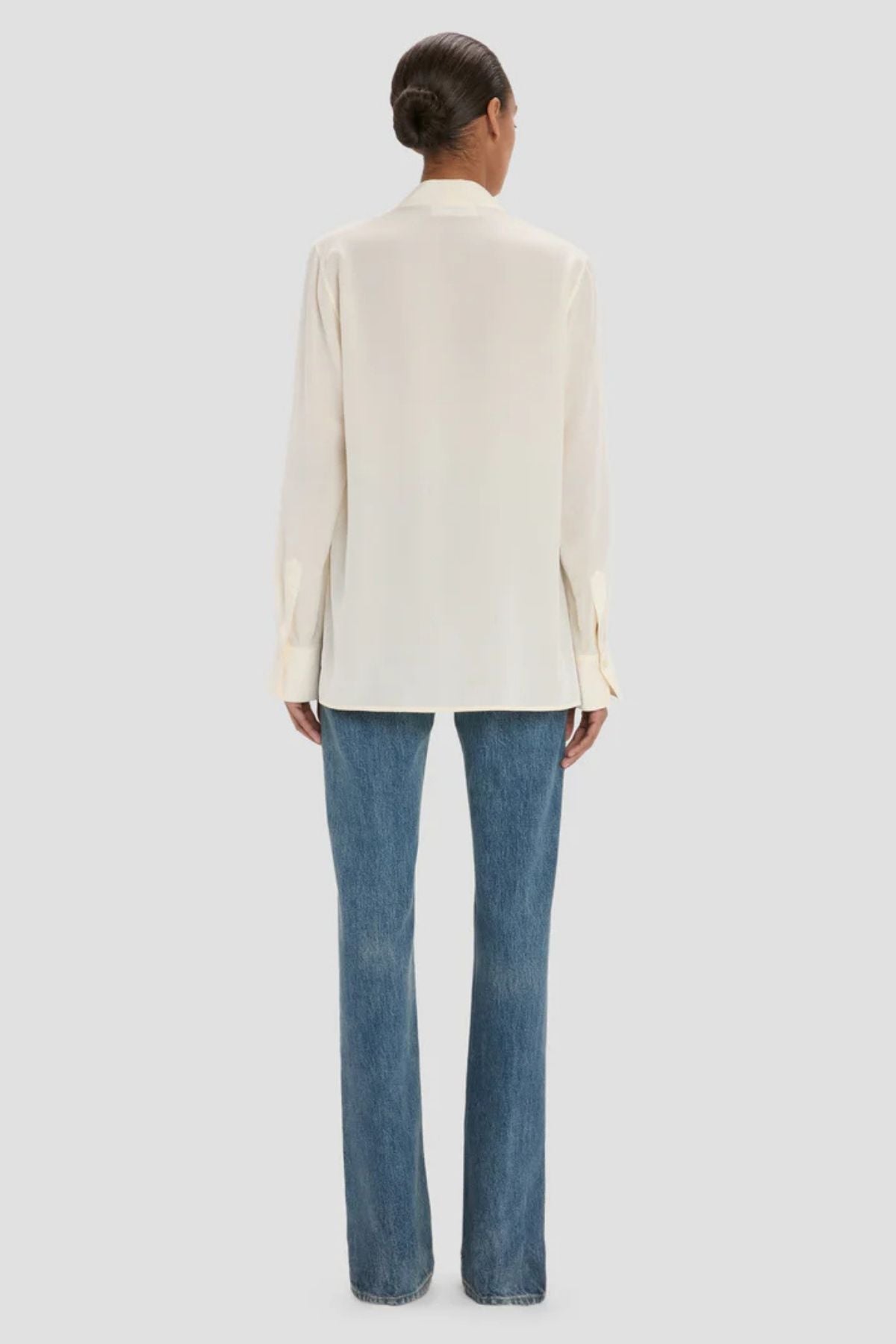 Victoria Beckham V Neck Blouse - Ivory