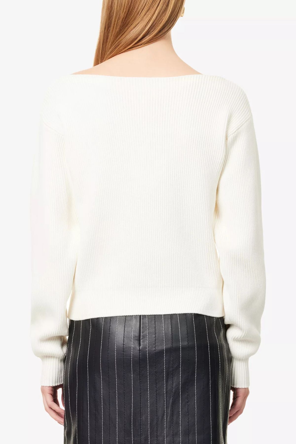 Victoria Beckham Wide Neck Jumper - Ivory