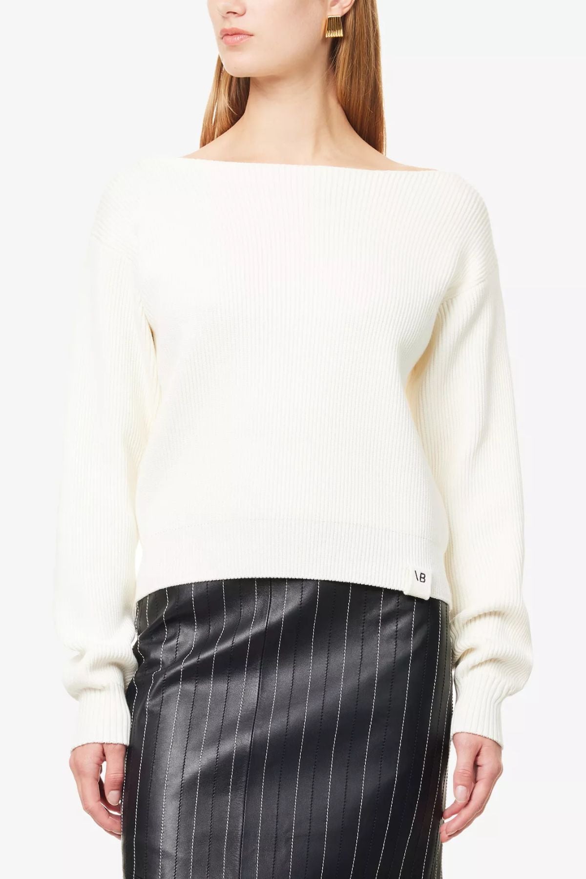 Victoria Beckham Wide Neck Jumper - Ivory