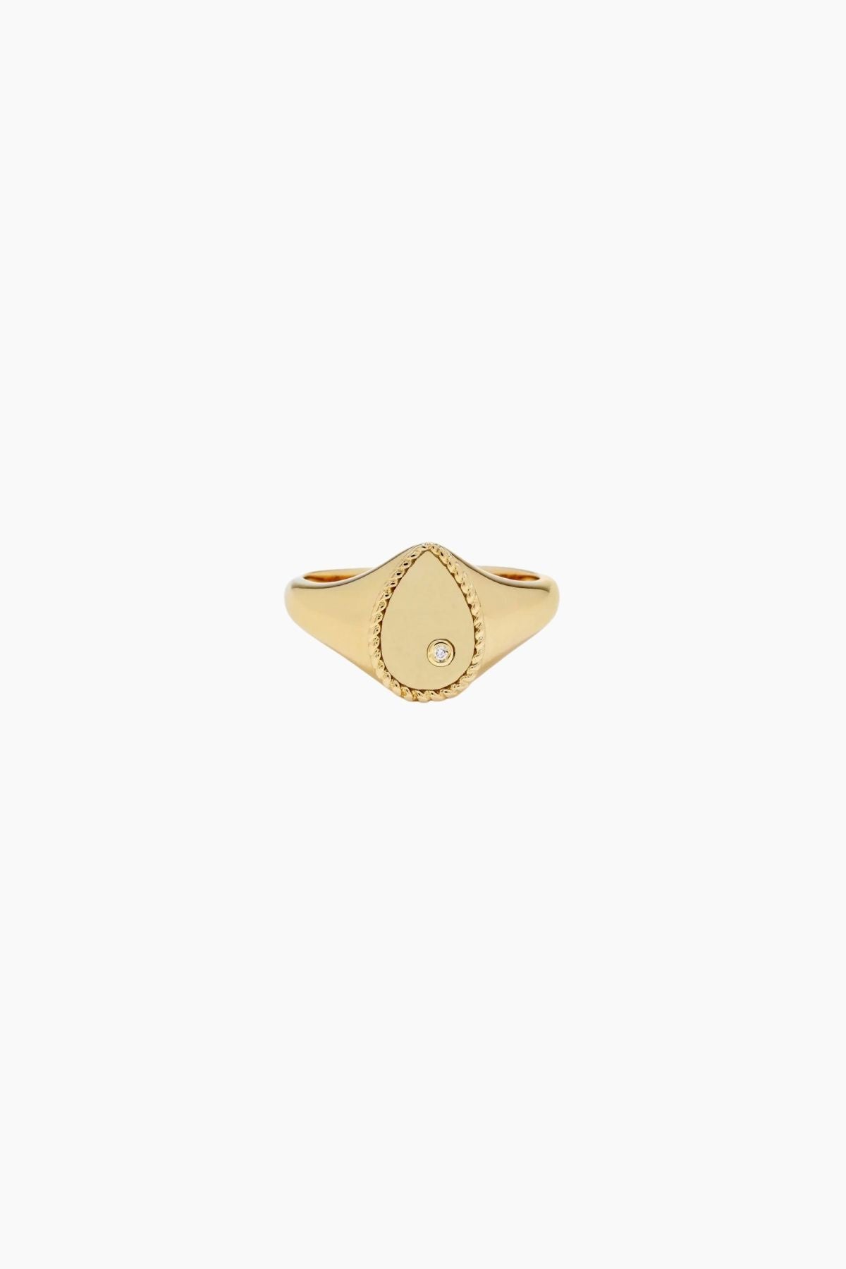 Yvonne Léon Baby Chevaliere Pear Ring - Yellow Gold