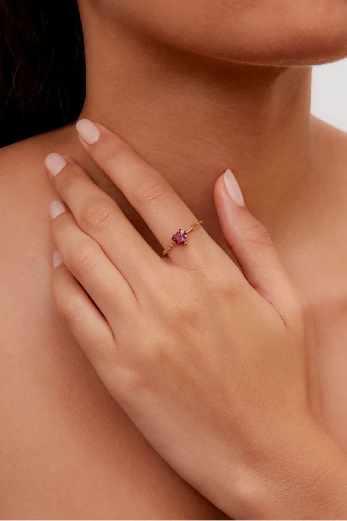 Yvonne Léon Bague Solitaire Heart Ring - Yellow Gold