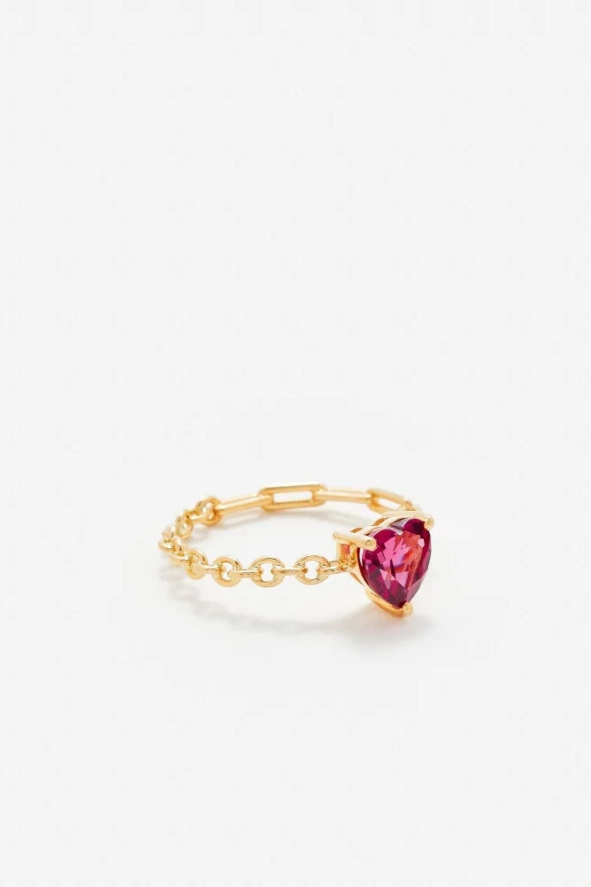 Yvonne Léon Bague Solitaire Heart Ring - Yellow Gold