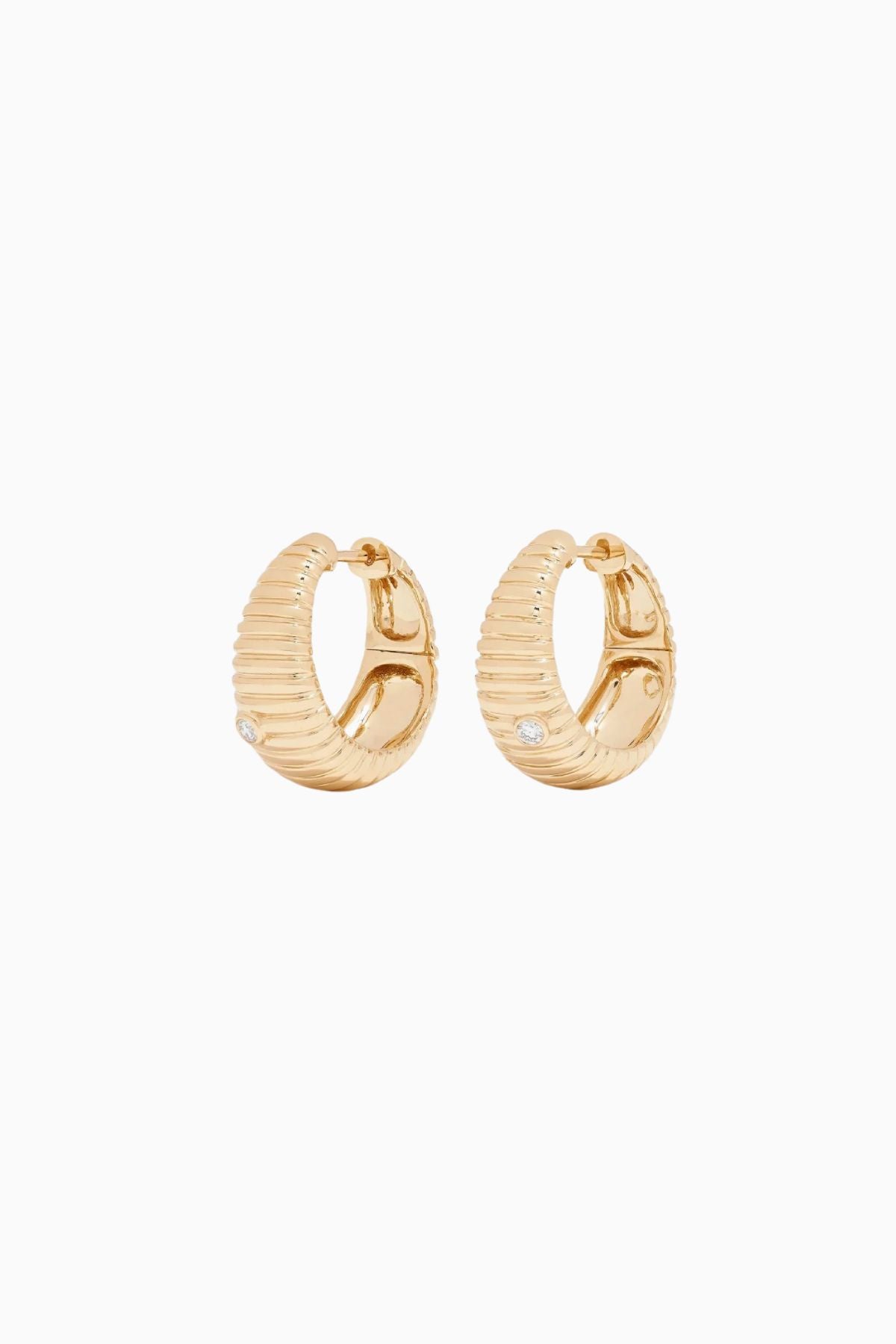 Yvonne Léon Berlingot Diamond Earrings - Yellow Gold