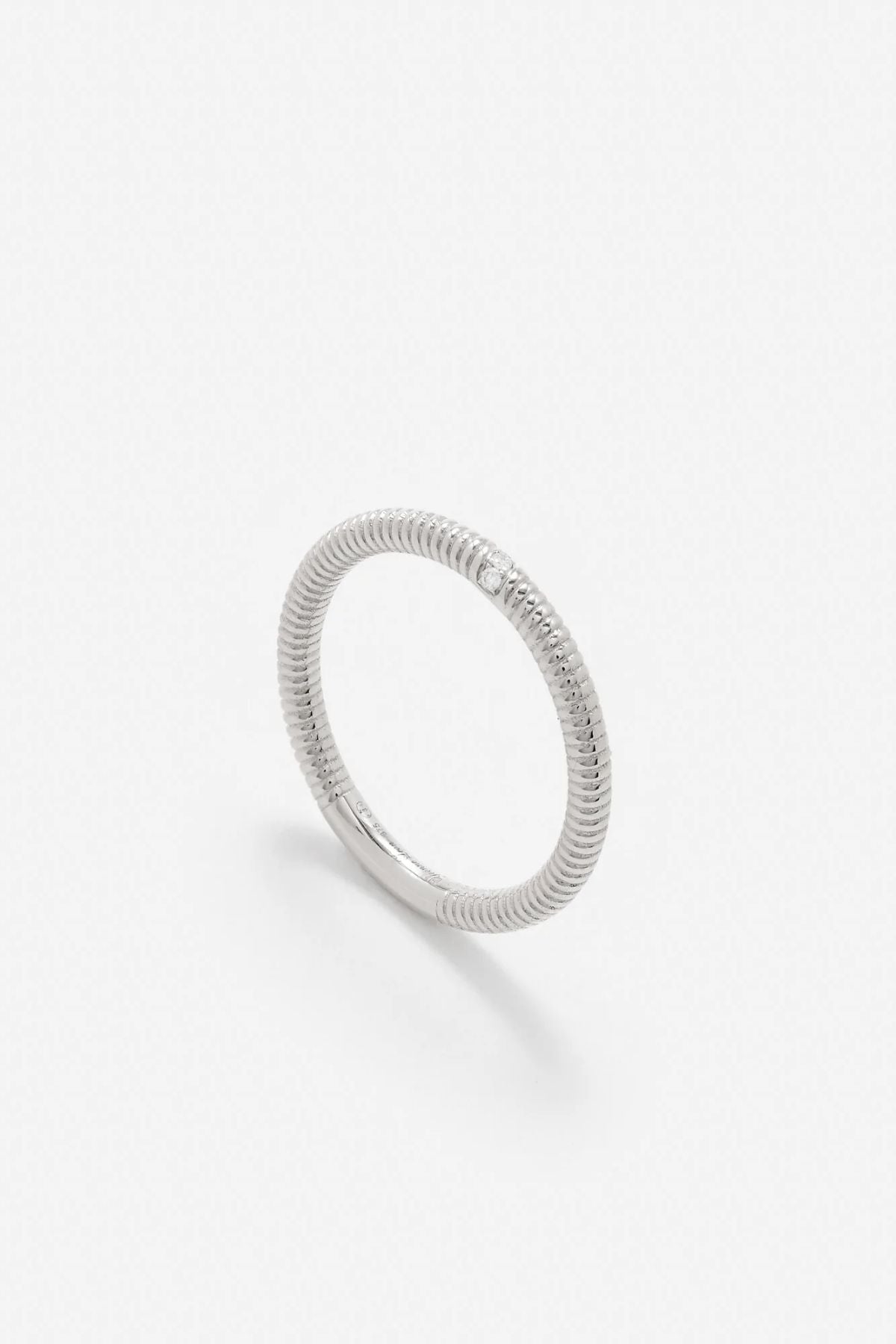 Yvonne Léon Diamond Twist Ring - White Gold