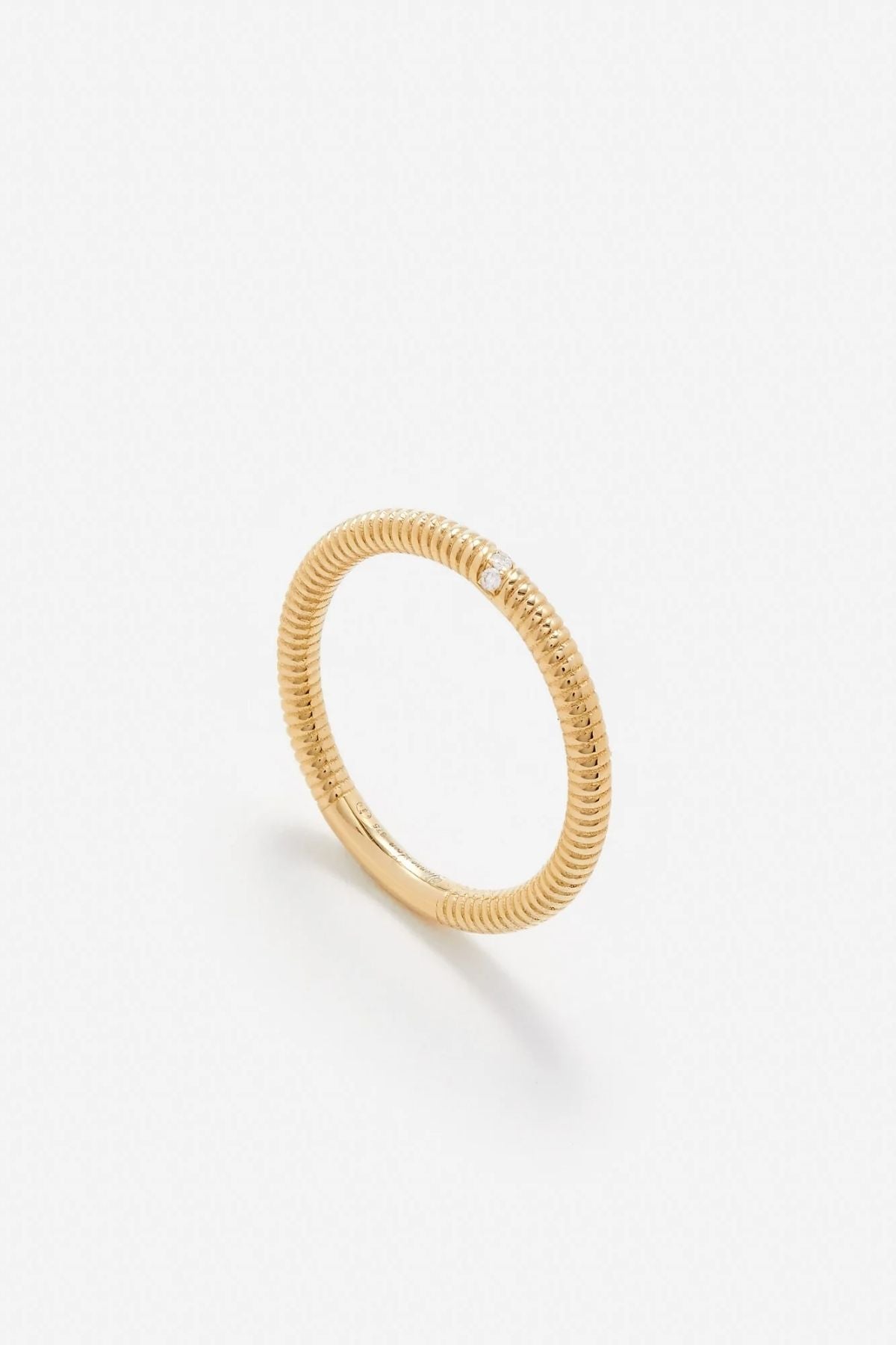 Yvonne Léon Diamond Twist Ring - Yellow Gold