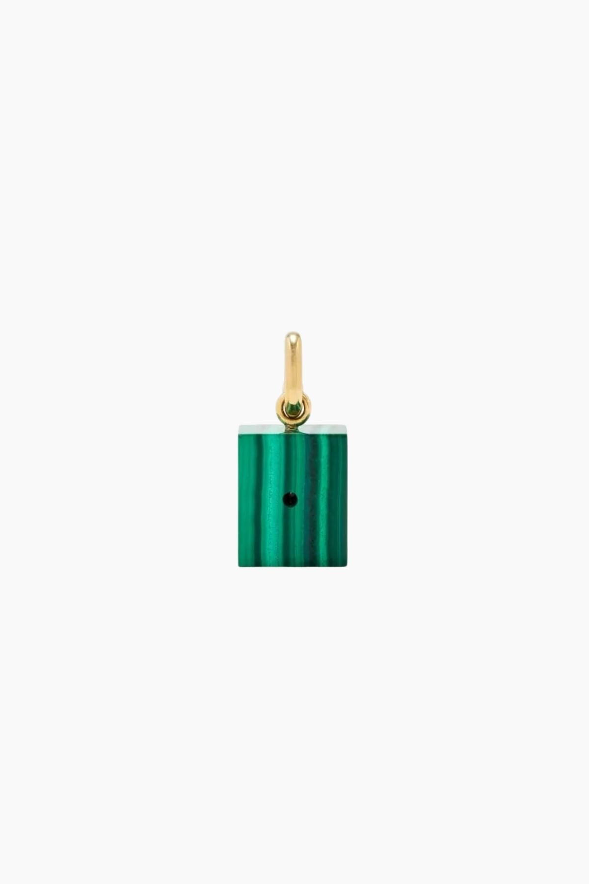 Yvonne Léon Le Cubo Malachite + Nano Puce Palmier - Yellow Gold