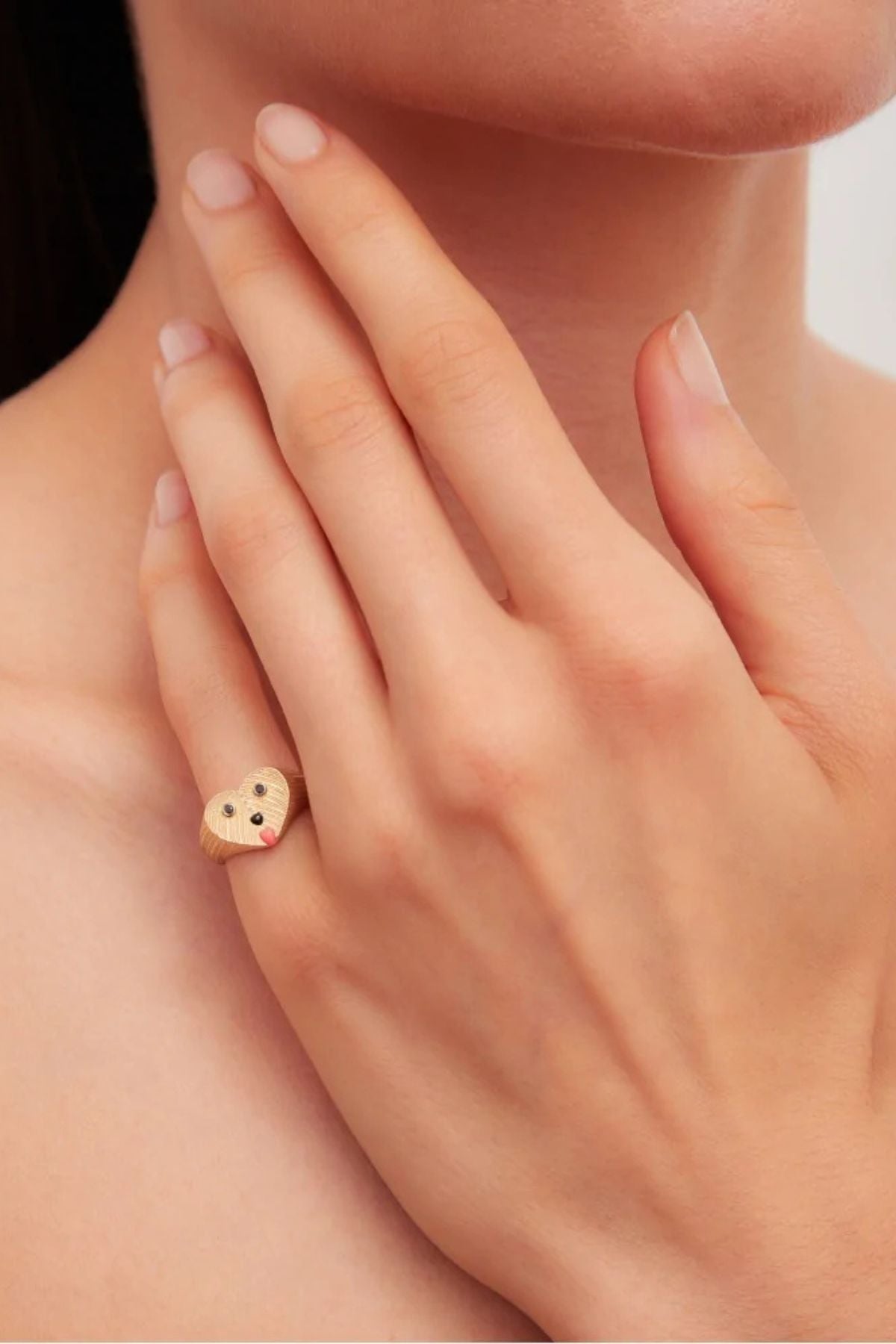 Yvonne Léon Mini Chevalier Coeur Toutou - Yellow Gold