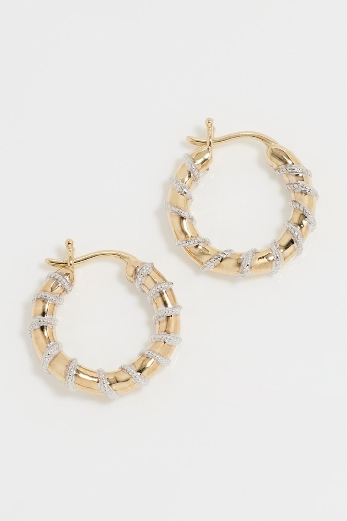 Yvonne Léon Mini Créoles Twistées Gold Earrings - Yellow Gold