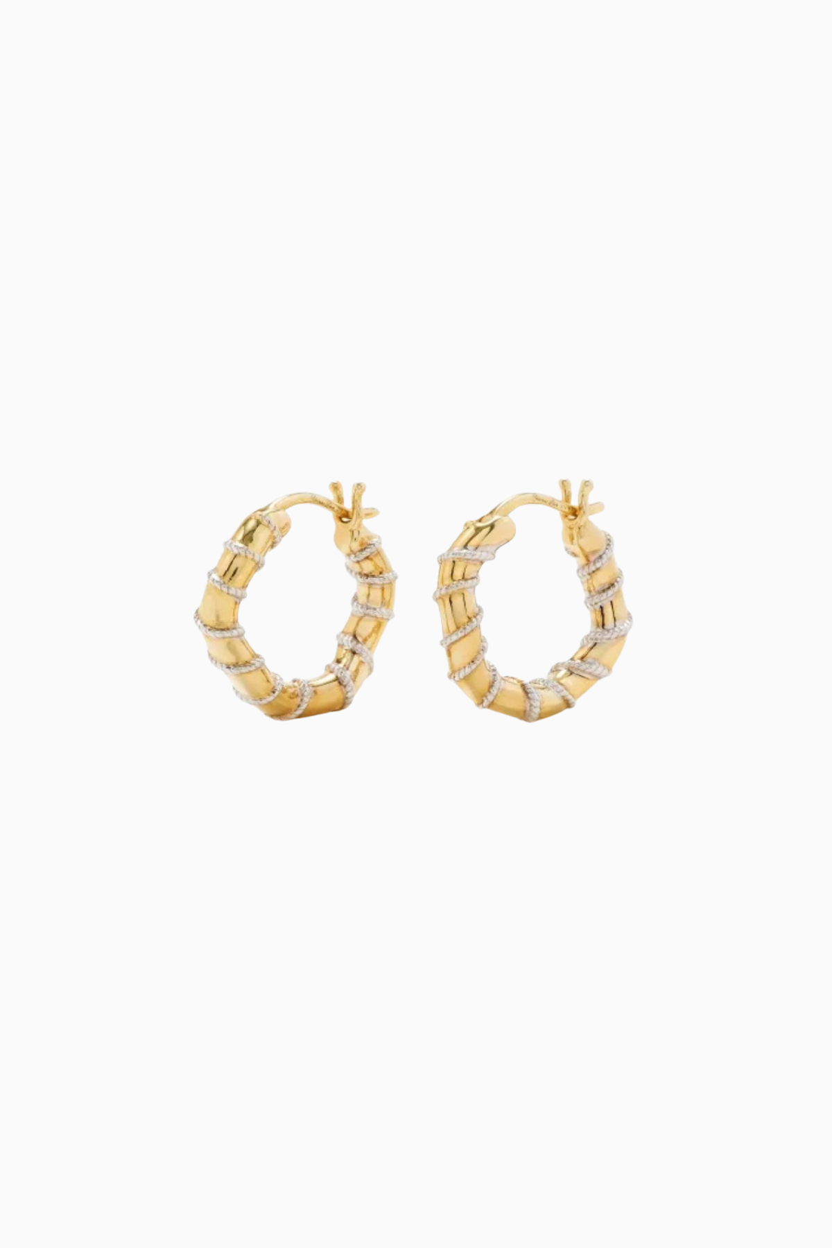 Yvonne Léon Mini Créoles Twistées Gold Earrings - Yellow Gold