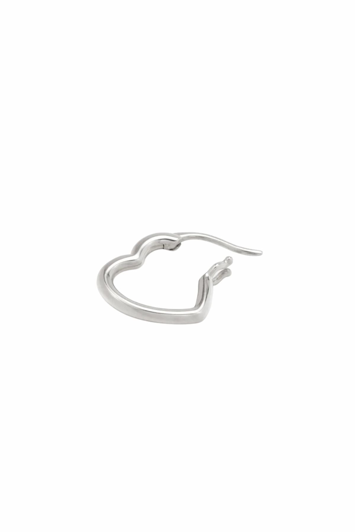 Yvonne Léon Mini Heart Earrings - White Gold