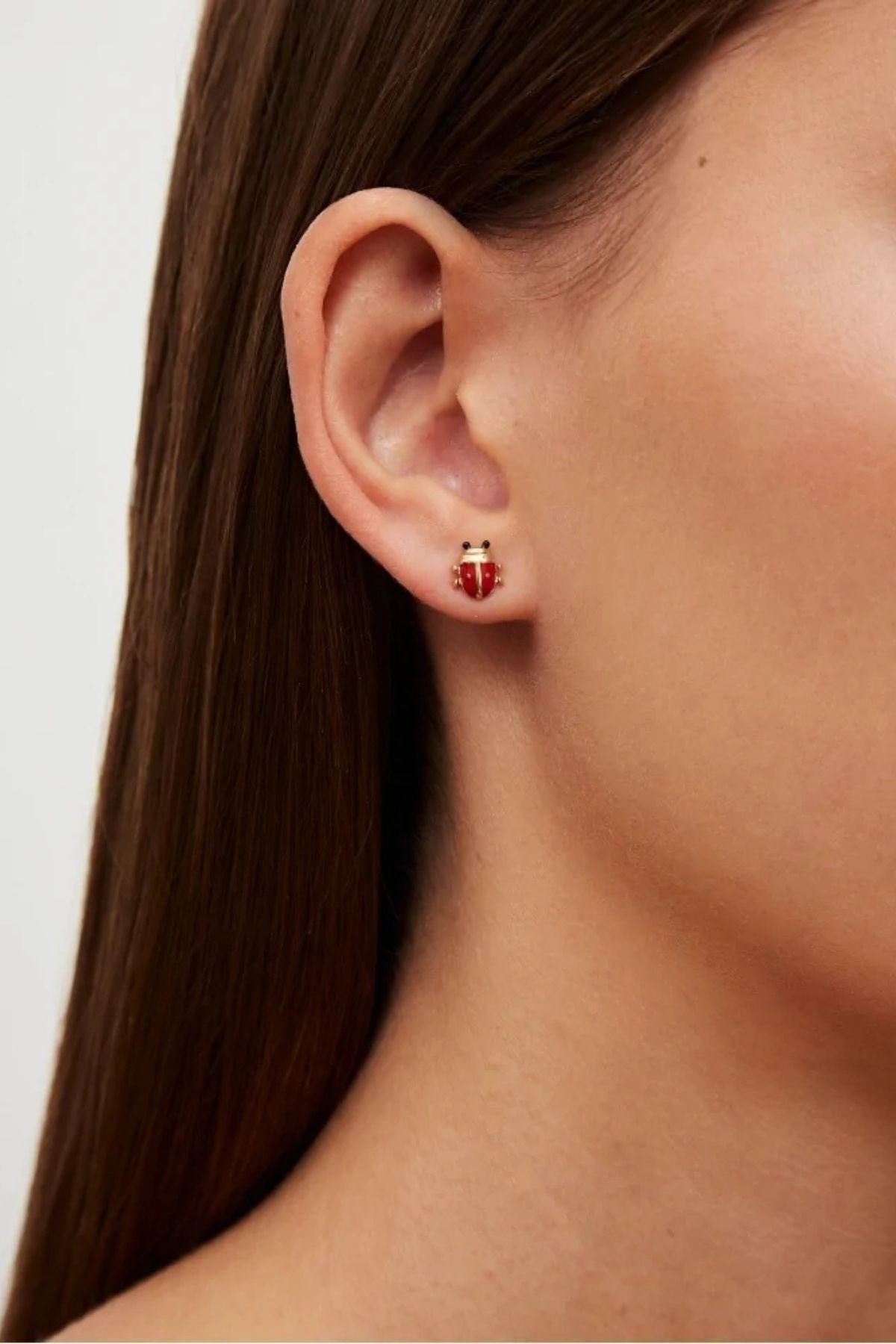 Yvonne Léon Le Cubo Gold + Nano Puce Coccinelle Ladybird - Yellow/ White Gold