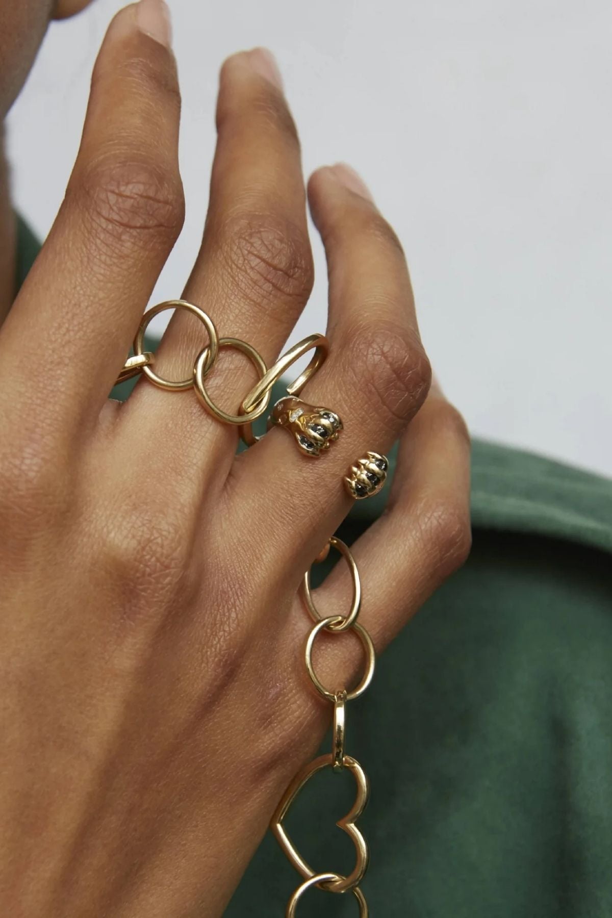 Yvonne Léon Tiger Claw Diamond Ring - Yellow Gold