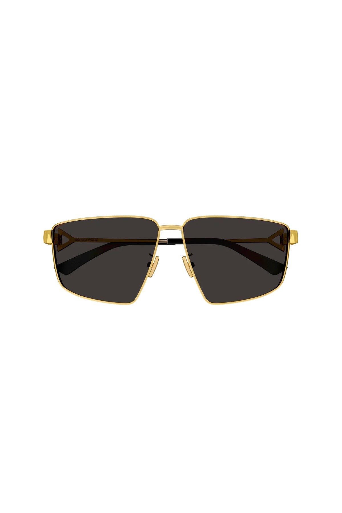 Bottega Veneta Square Aviator Sunglasses - Gold/ Black