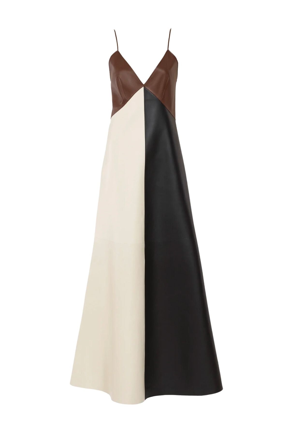 Chloé  Patchwork Leather Dress - Multi Brown