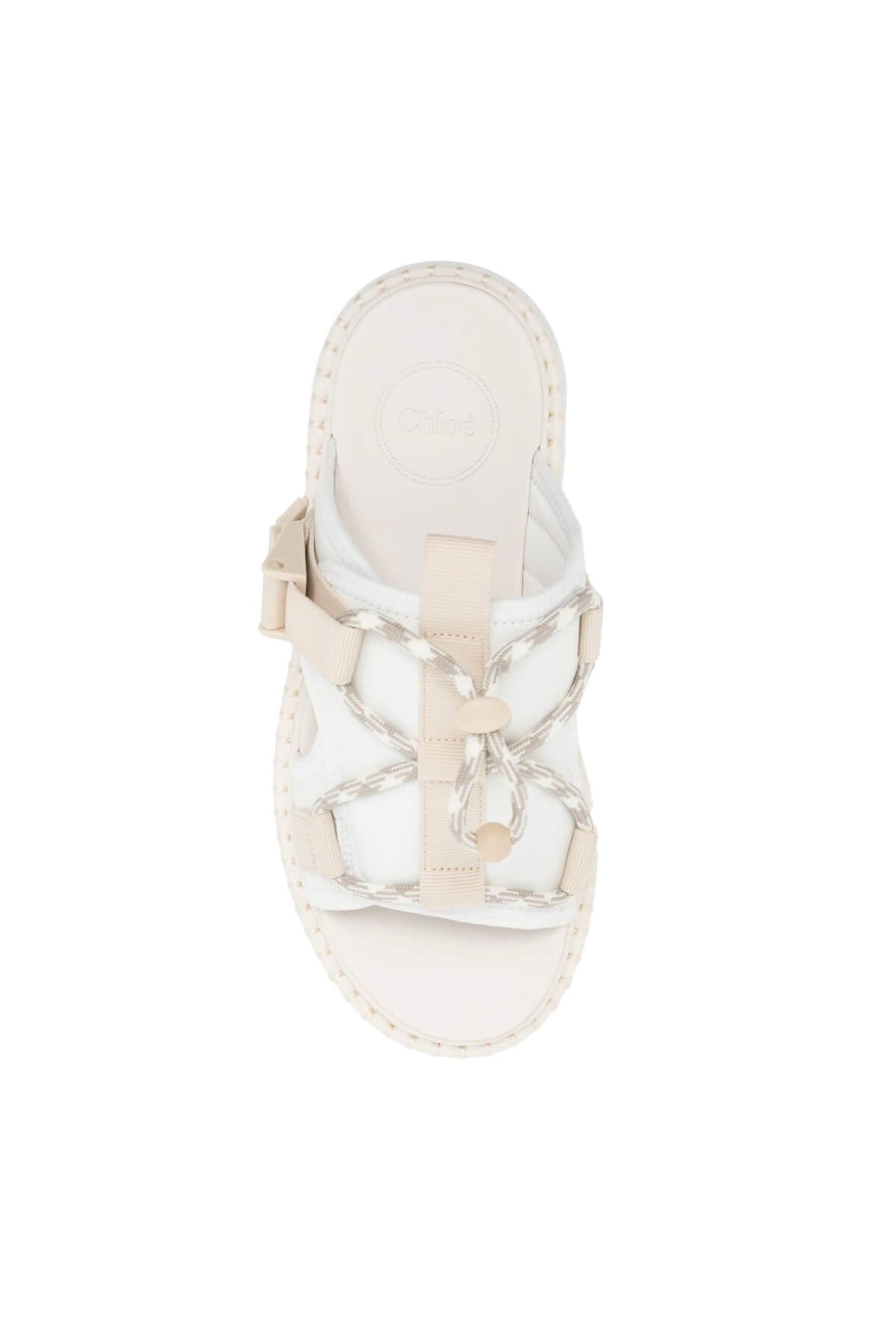 Chloé Lilli Neoprene Sandals - Off White