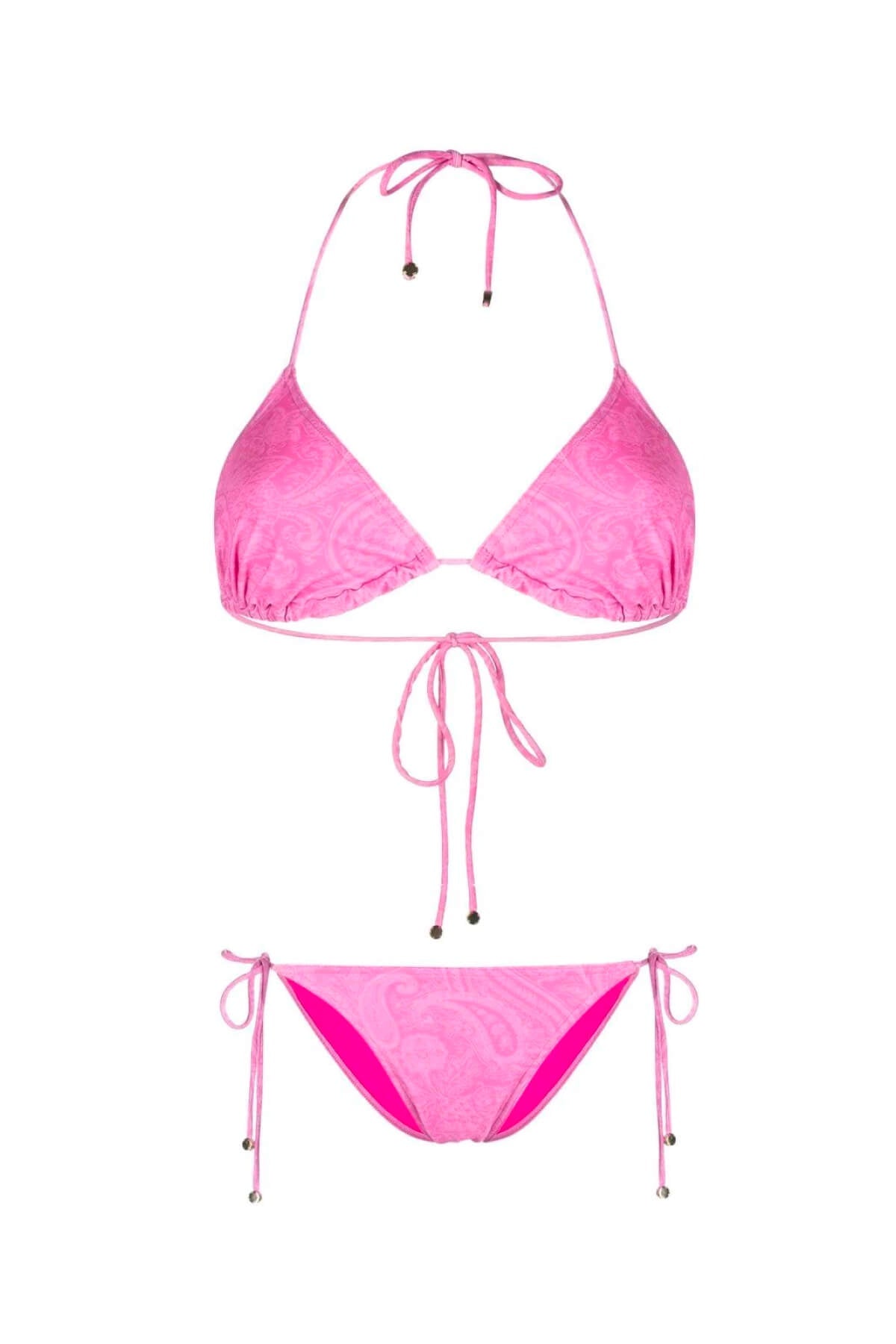 Etro Tonal Paisley Bikini - Pink
