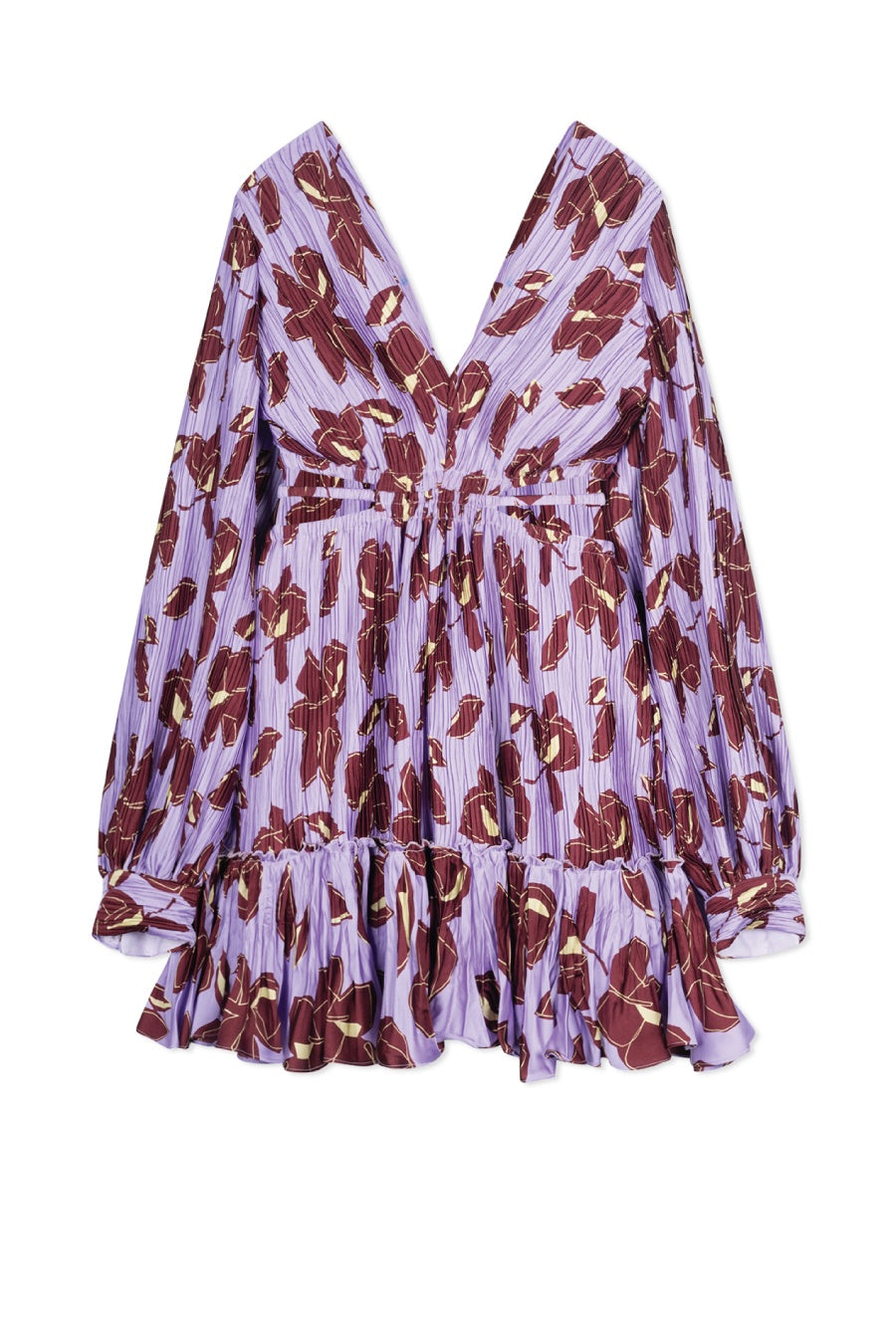 Jonathan Simkhai Londyn Floral Cut Out Mini Dress - Lavender Print
