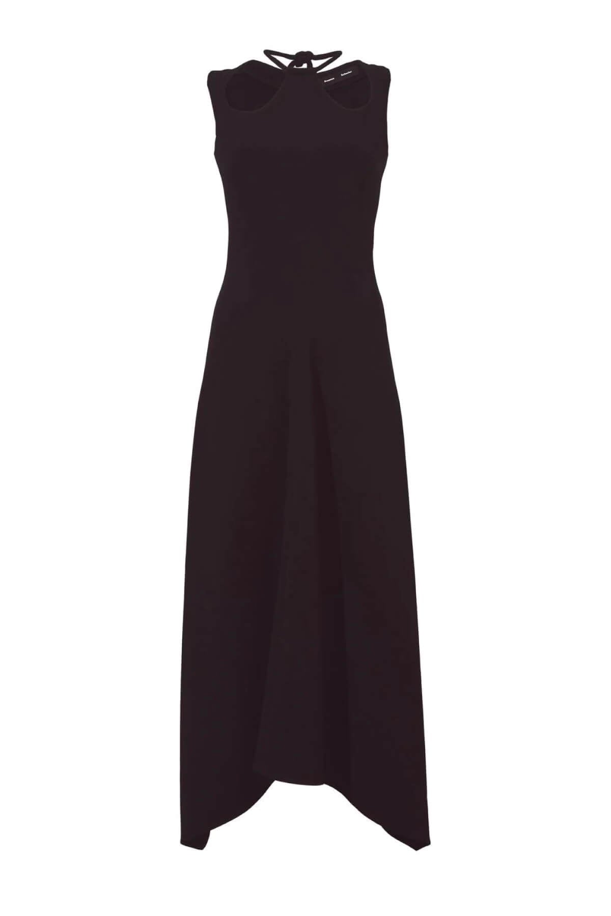 Proenza Schouler Matte Viscose Crepe A-Line Dress - Black